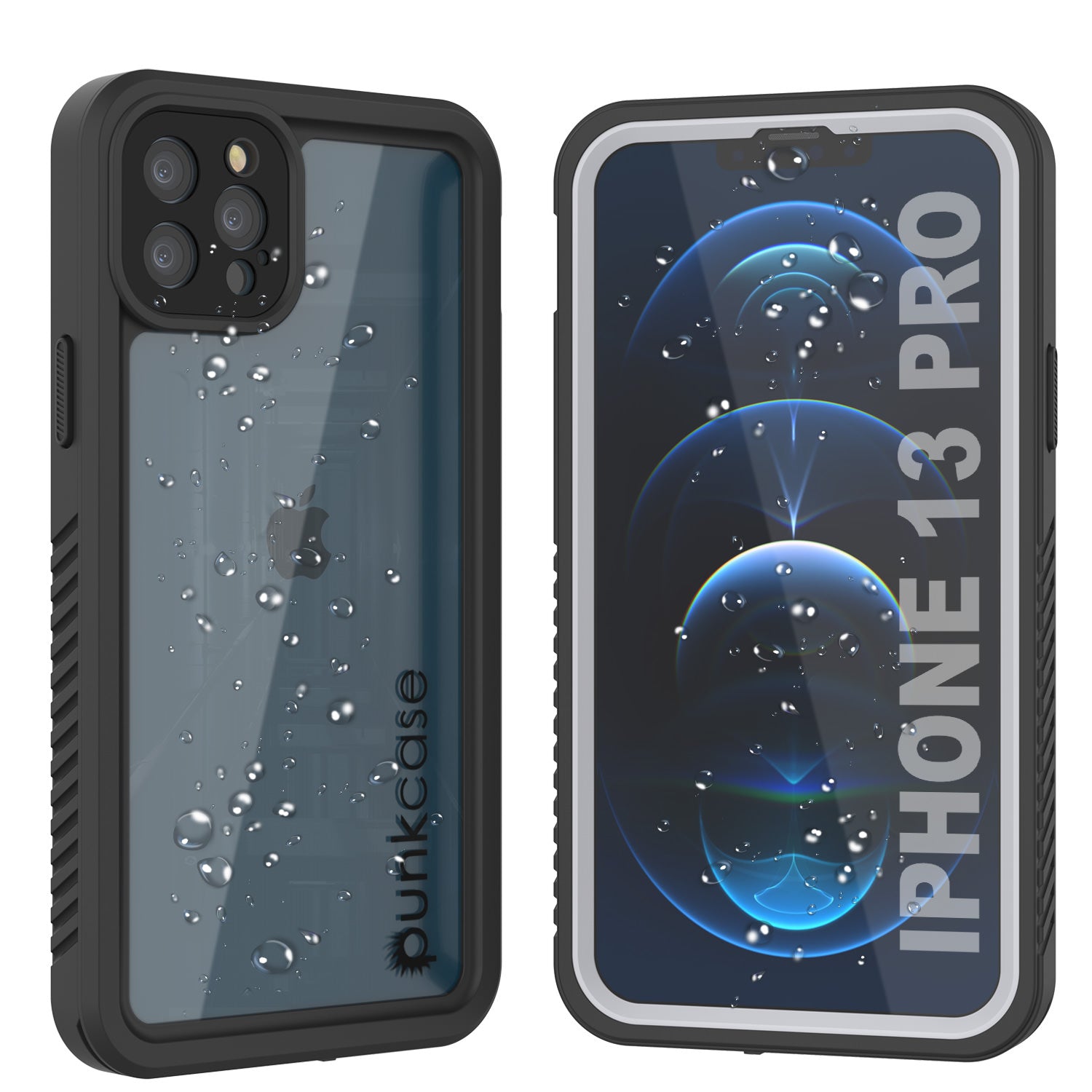Capa à Prova d'Água para iPhone 13 Pro, Punkcase [Série Extrema] Capa de Armadura com Protetor de Tela Embutido [Branco]