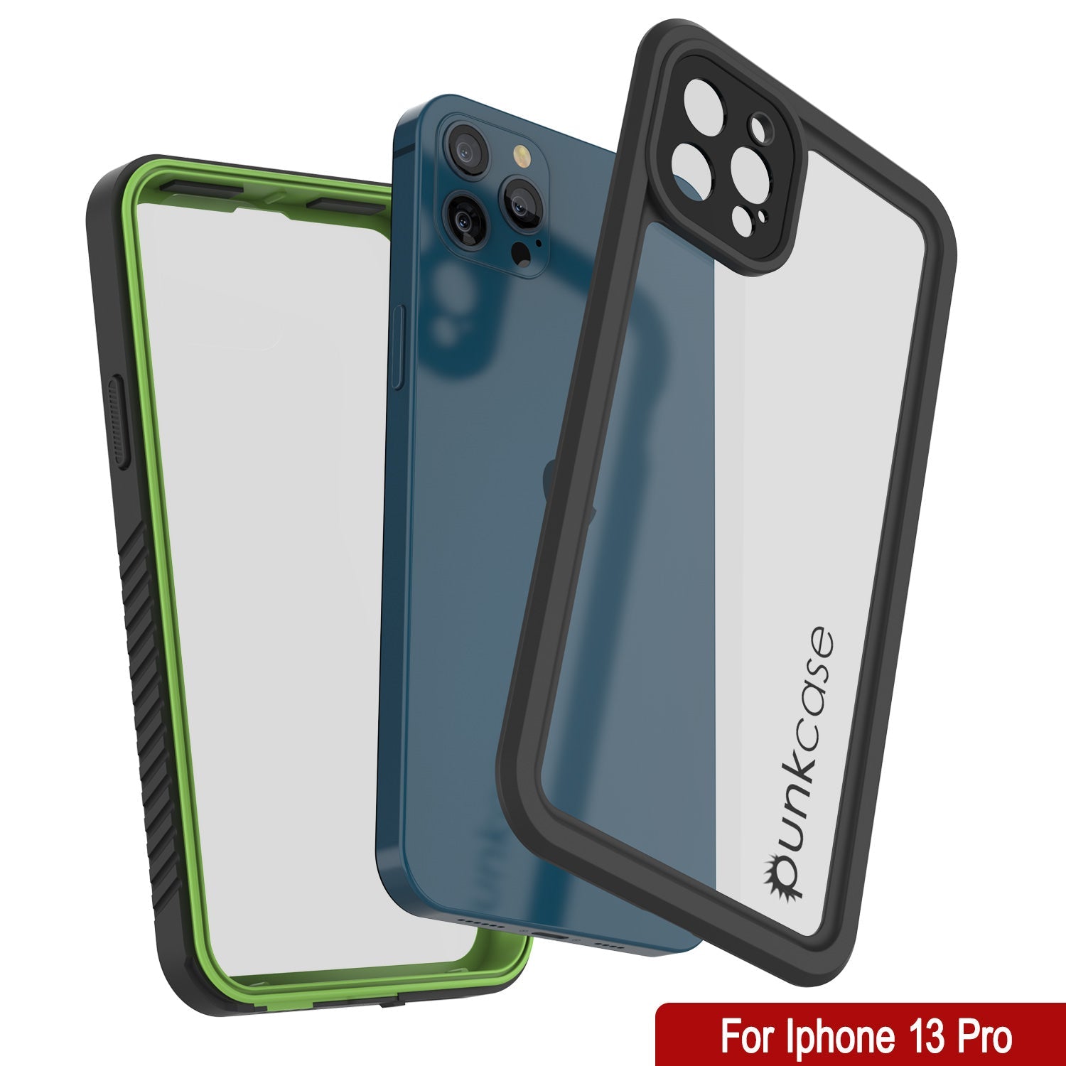 Capa à Prova d'Agua para iPhone 13 Pro, Punkcase [Série Extrema] Capa Blindada com Protetor de Tela Embutido [Verde Claro]