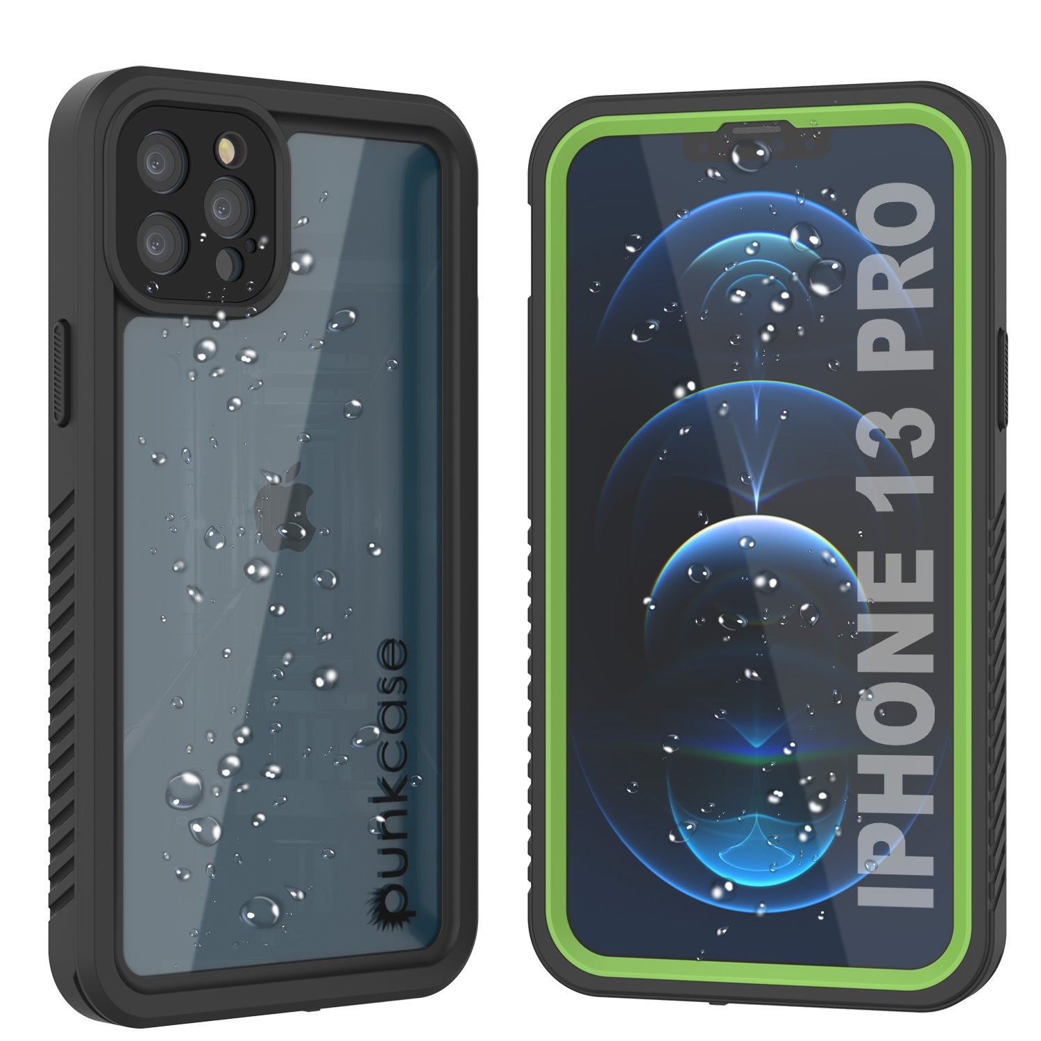 Capa à Prova d'Agua para iPhone 13 Pro, Punkcase [Série Extrema] Capa Blindada com Protetor de Tela Embutido [Verde Claro]