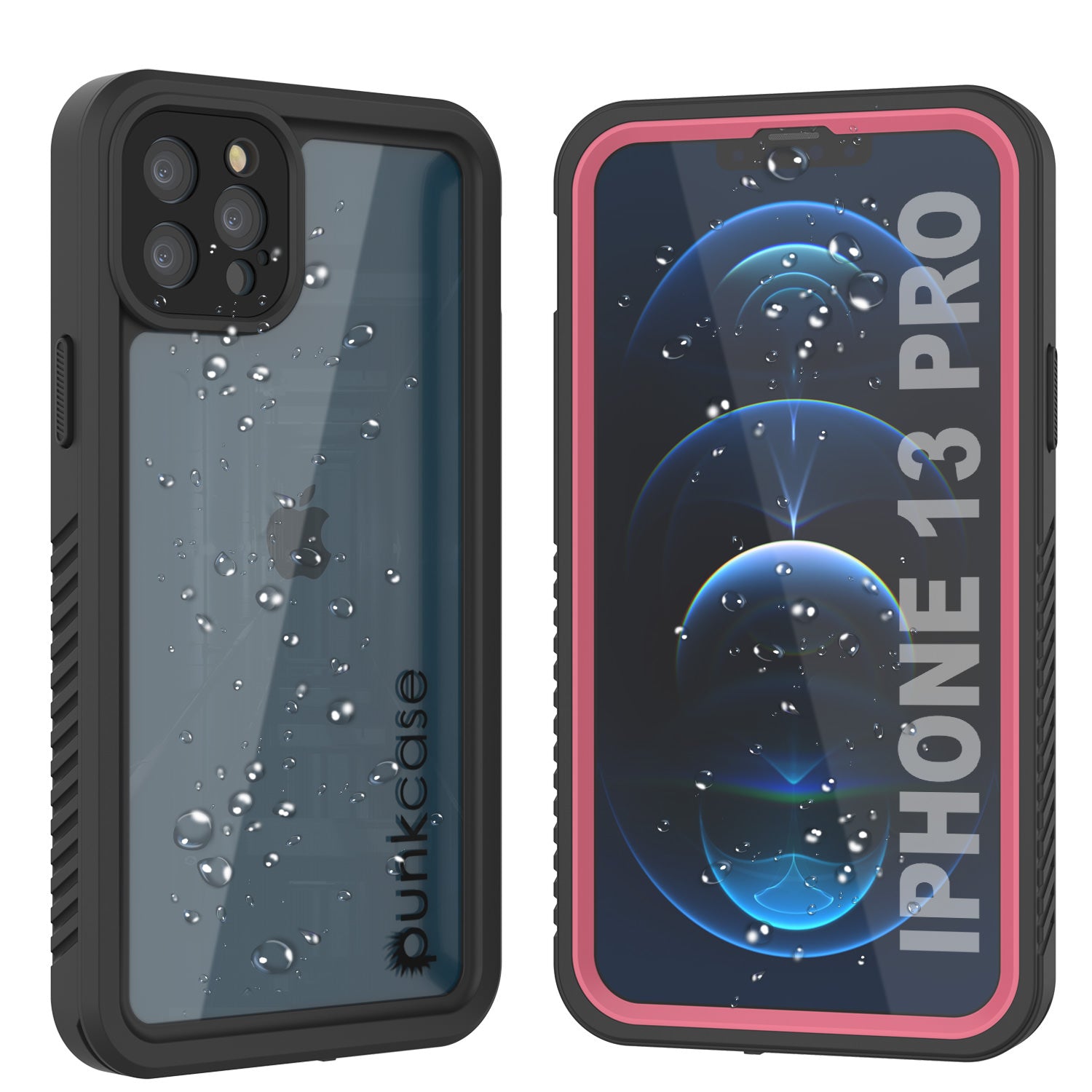 Capa à prova d'água para iPhone 13 Pro, Punkcase [Série Extrema] Capa de armadura com protetor de tela embutido [Rosa]