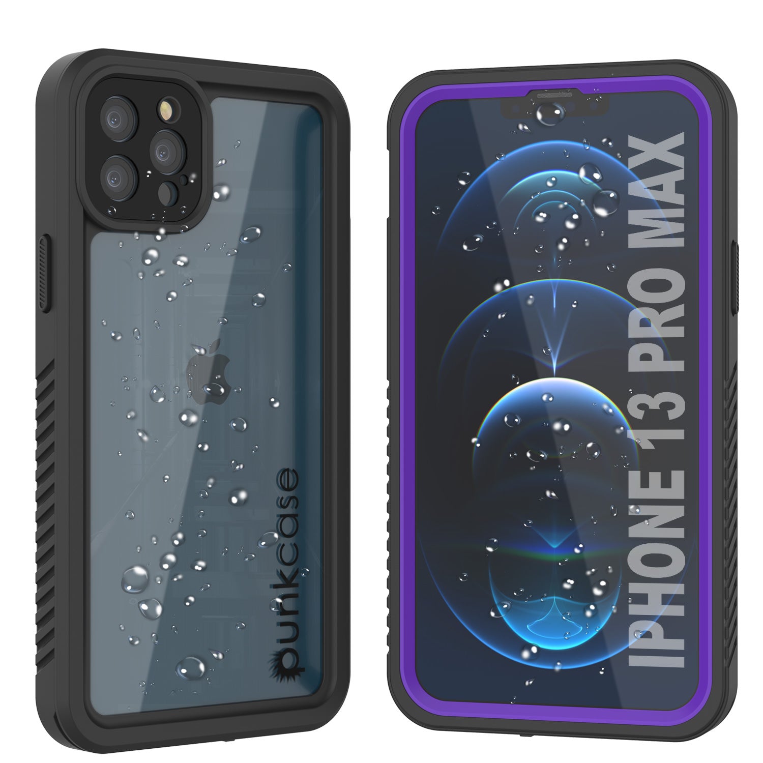 Capa à prova d'água para iPhone 13 Pro Max, Punkcase [Série Extreme] Capa de armadura com protetor de tela embutido [Roxo]