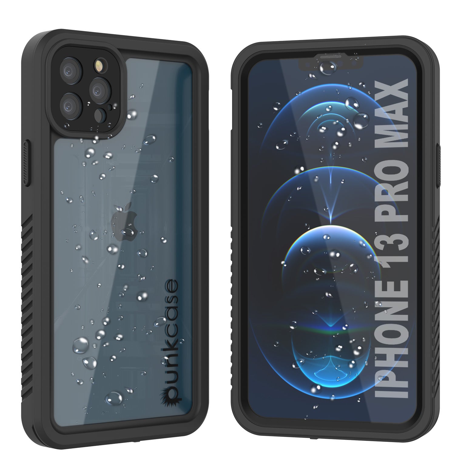 Capa à prova d'água para iPhone 13 Pro Max, Punkcase [Série Extreme] Capa de armadura com protetor de tela embutido [Preto]