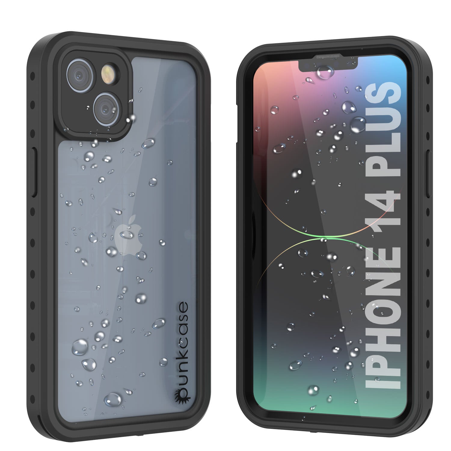 Capa à prova d'água IP68 iPhone 14 Plus, Punkcase [Clear] [Série StudStar] [Ajuste Fino] [Proteção contra Sujeira]