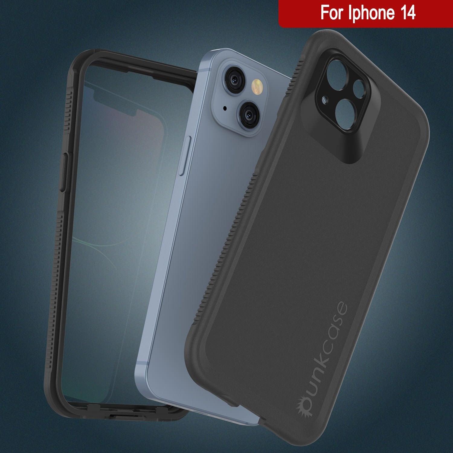 Capa à prova d'água Punkcase iPhone 14 [série Aqua] Armadura [Preto]