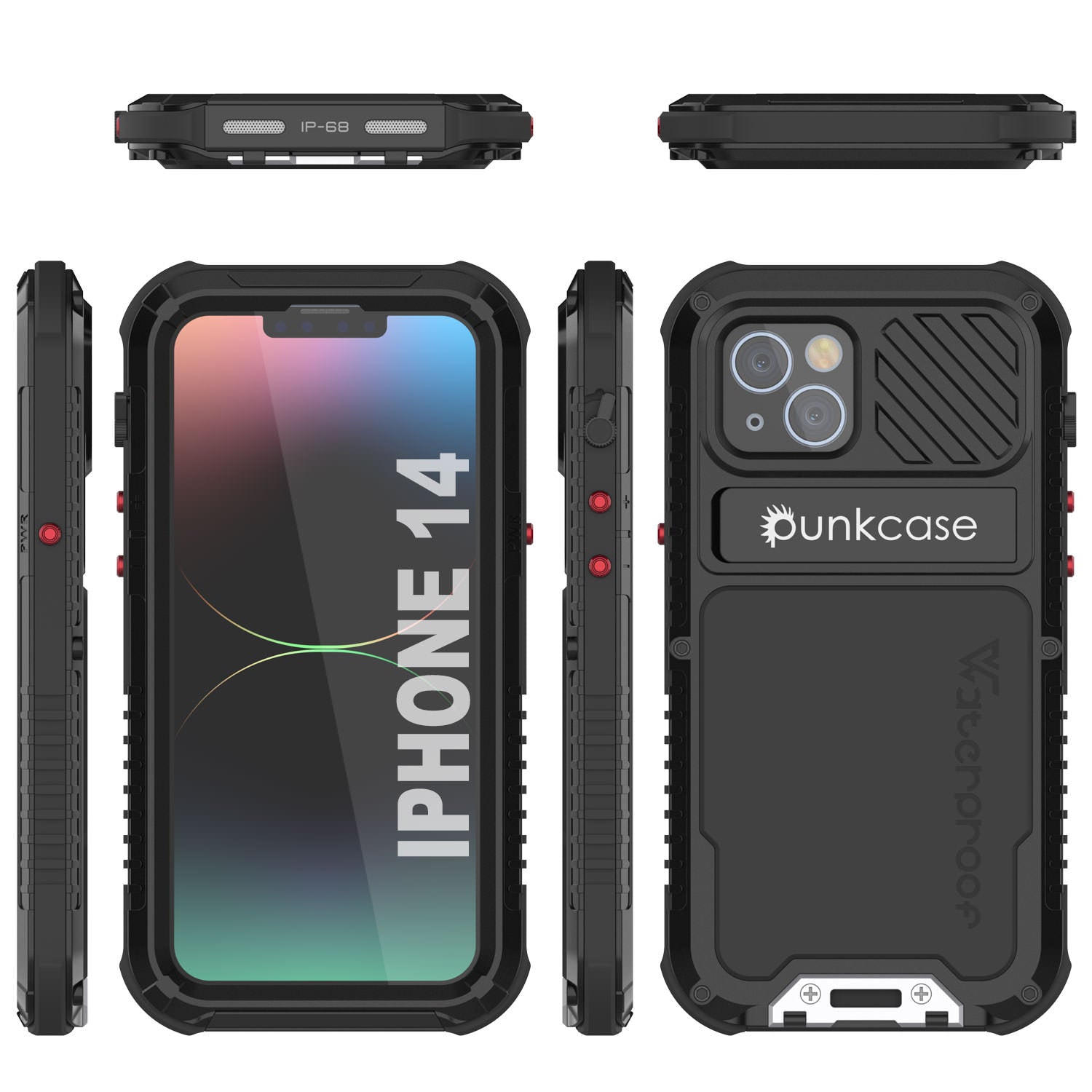 Capa iPhone 14 Metal Extreme 3.0, Capa de Armadura Militar Resistente [à prova de choque] à Prova d'Água em Alumínio [Preto]