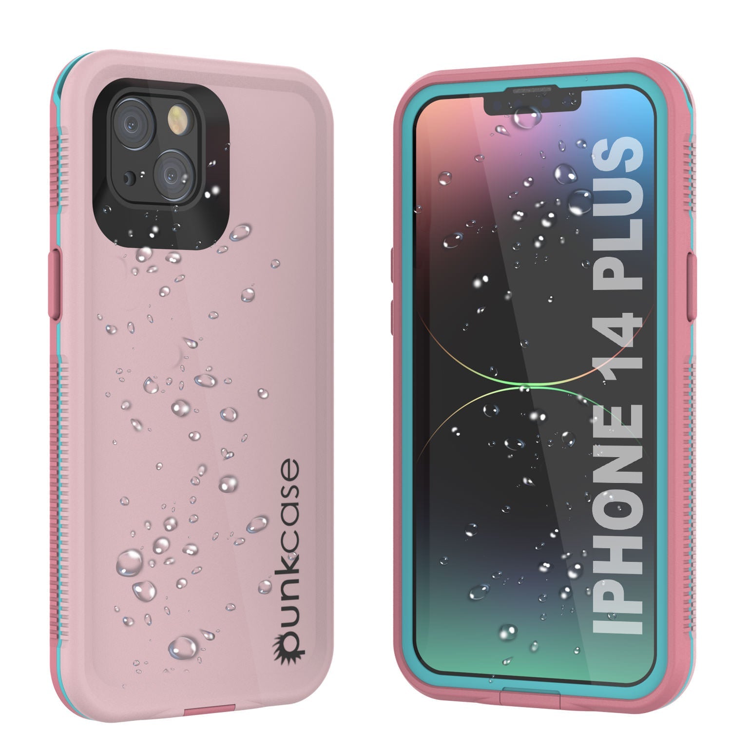 Capa à prova d'água Punkcase iPhone 14 Plus [Série Aqua] Capa protetora [Rosa]