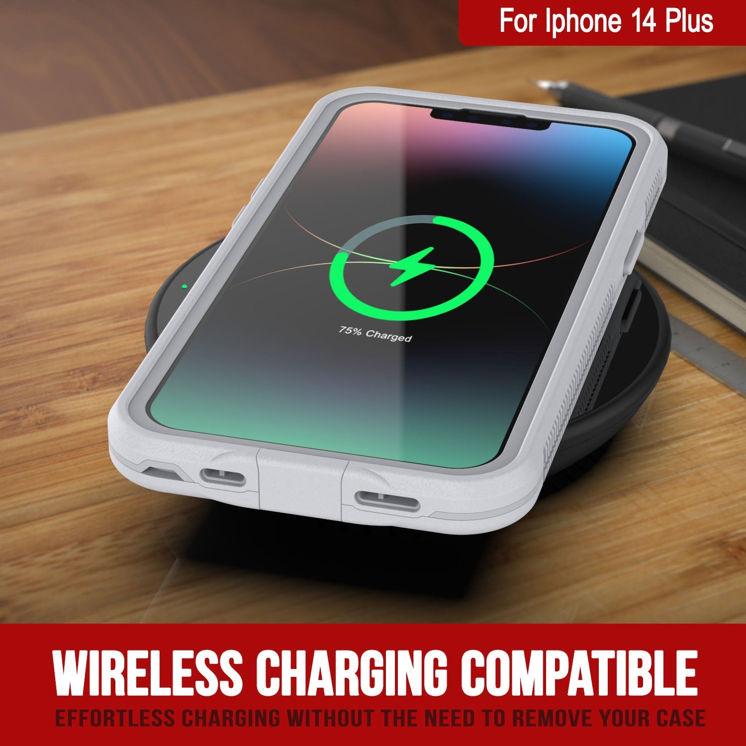Capa à prova d'água Punkcase iPhone 14 Plus [Série Aqua] Protetora [Branca]
