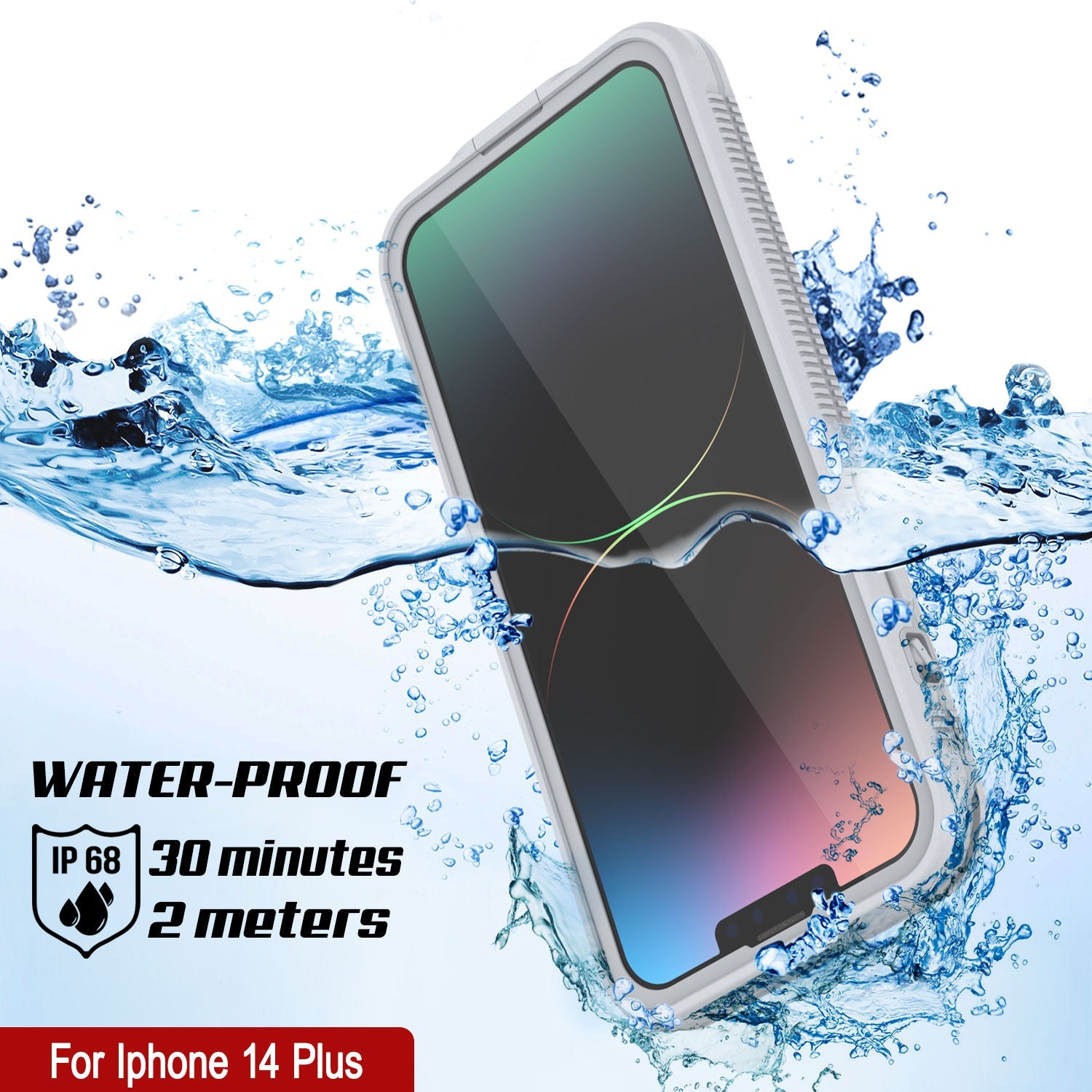 Capa à prova d'água Punkcase iPhone 14 Plus [Série Aqua] Protetora [Branca]