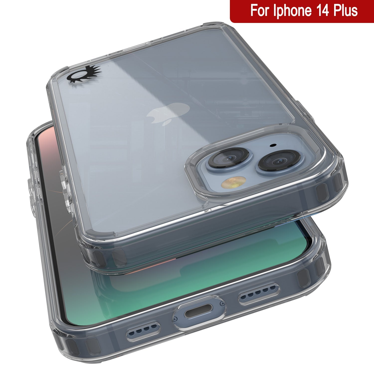 Capa para iPhone 14 Plus Punkcase® LUCID 2.0 Série Clear com Protetor de Tela PUNK SHIELD | Ultra Fit