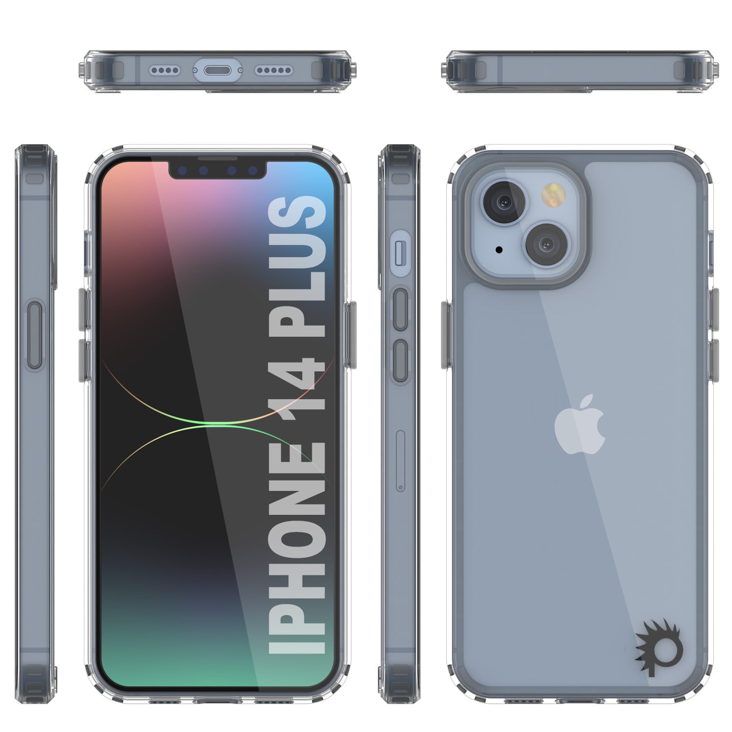 Capa para iPhone 14 Plus Punkcase® LUCID 2.0 Série Clear com Protetor de Tela PUNK SHIELD | Ultra Fit