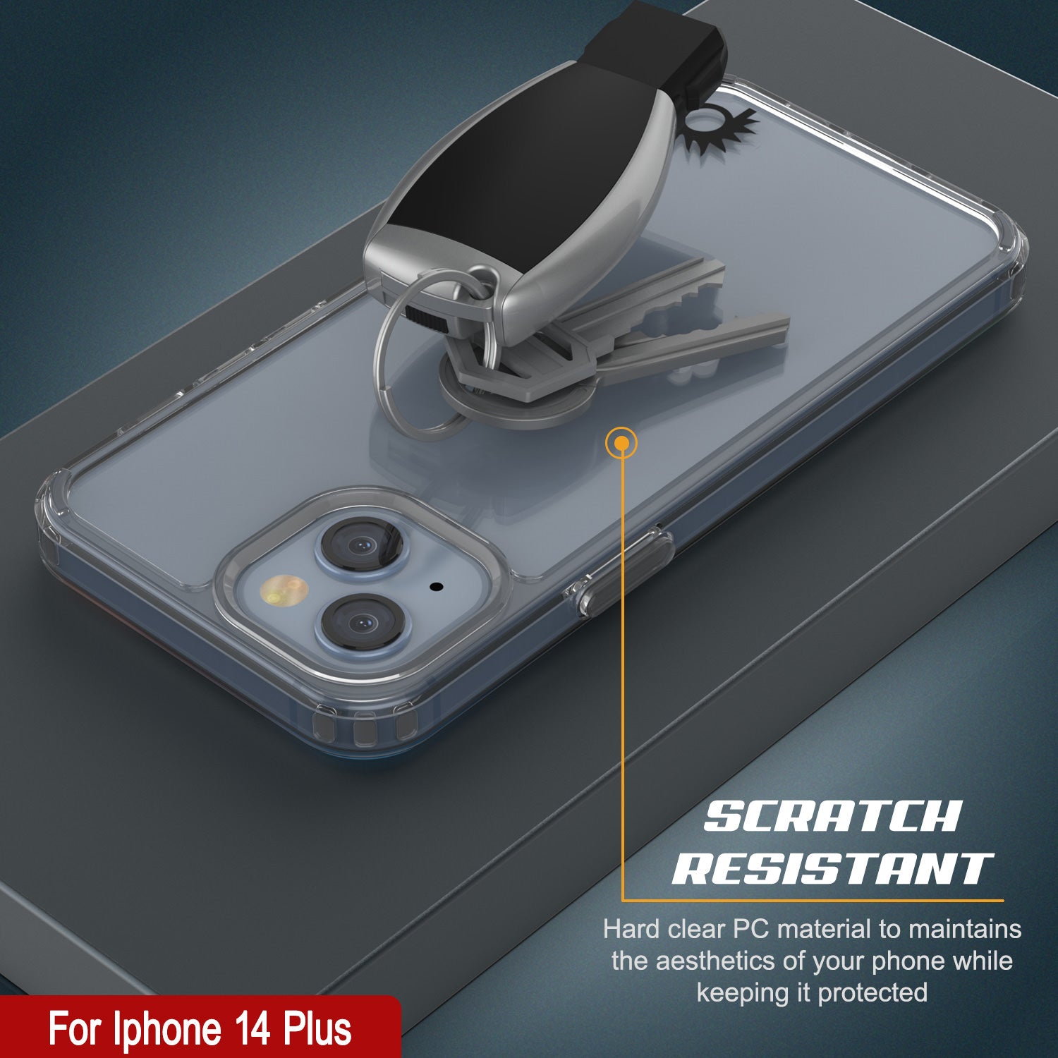 Capa para iPhone 14 Plus Punkcase® LUCID 2.0 Série Clear com Protetor de Tela PUNK SHIELD | Ultra Fit