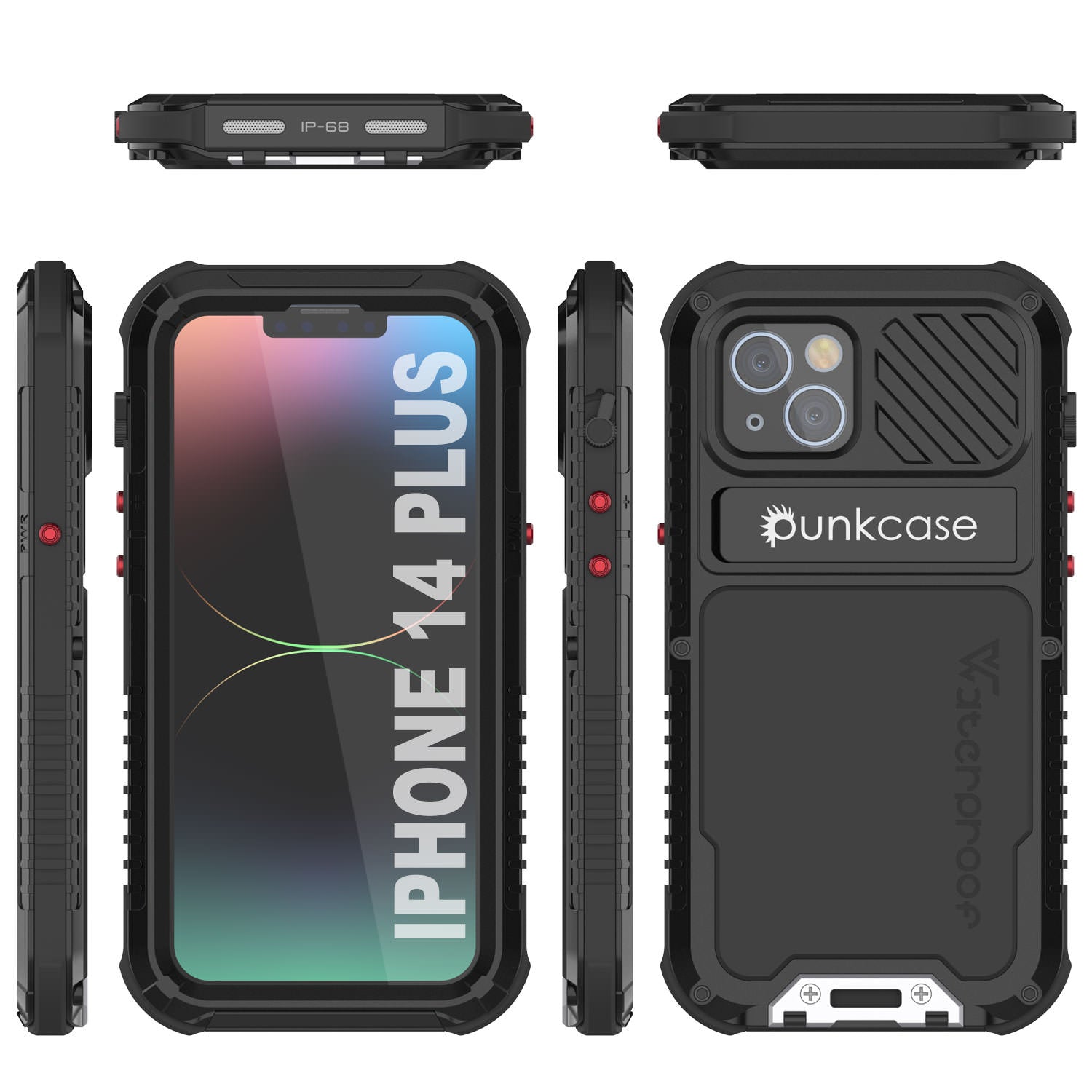 Capa iPhone 14 Plus Metal Extreme 3.0, Capa de Proteção Militar Resistente, à Prova de Choque, À Prova d'Água em Alumínio [Preto]