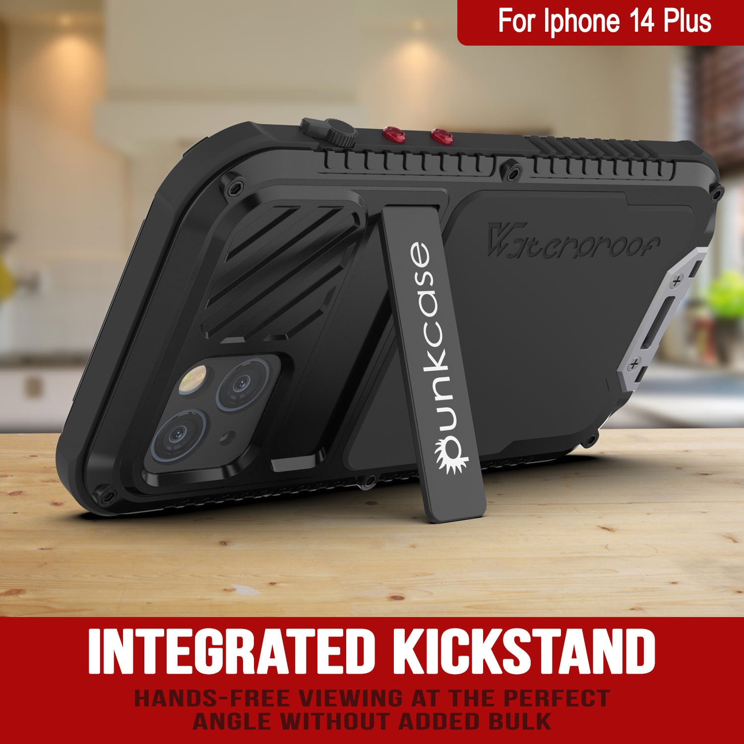 Capa iPhone 14 Plus Metal Extreme 3.0, Capa de Proteção Militar Resistente, à Prova de Choque, À Prova d'Água em Alumínio [Preto]