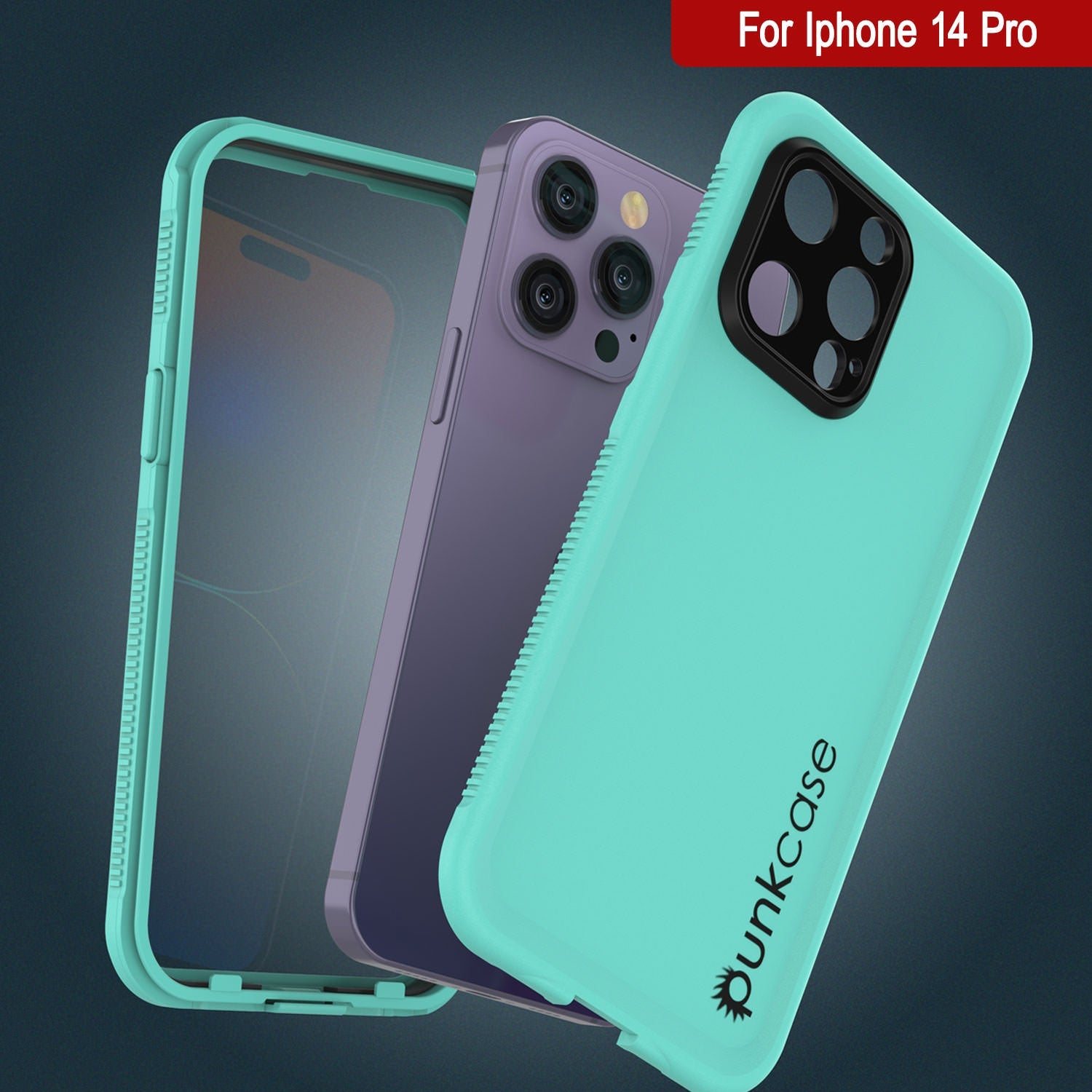 Capa à prova de água Punkcase iPhone 14 Pro [Série Aqua] Capa de armadura [Azul]