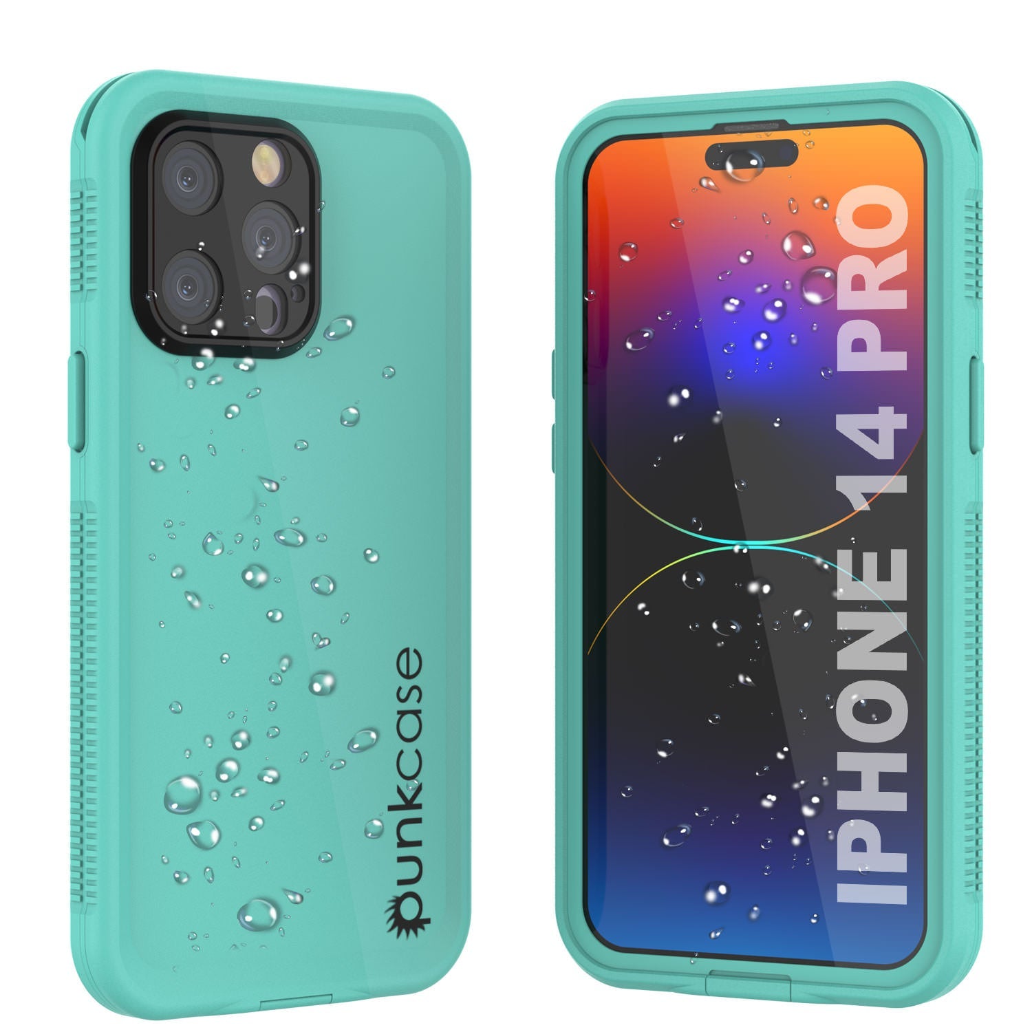 Capa à prova de água Punkcase iPhone 14 Pro [Série Aqua] Capa de armadura [Azul]