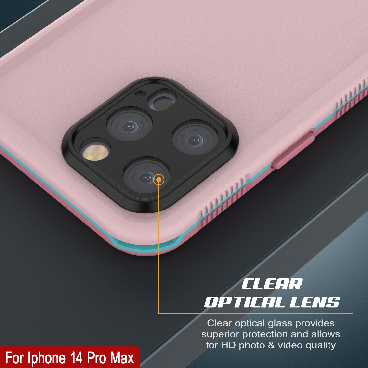 Capa à Prova d'Água Punkcase iPhone 14 Pro Max [Série Aqua] Capa de Armadura [Rosa]
