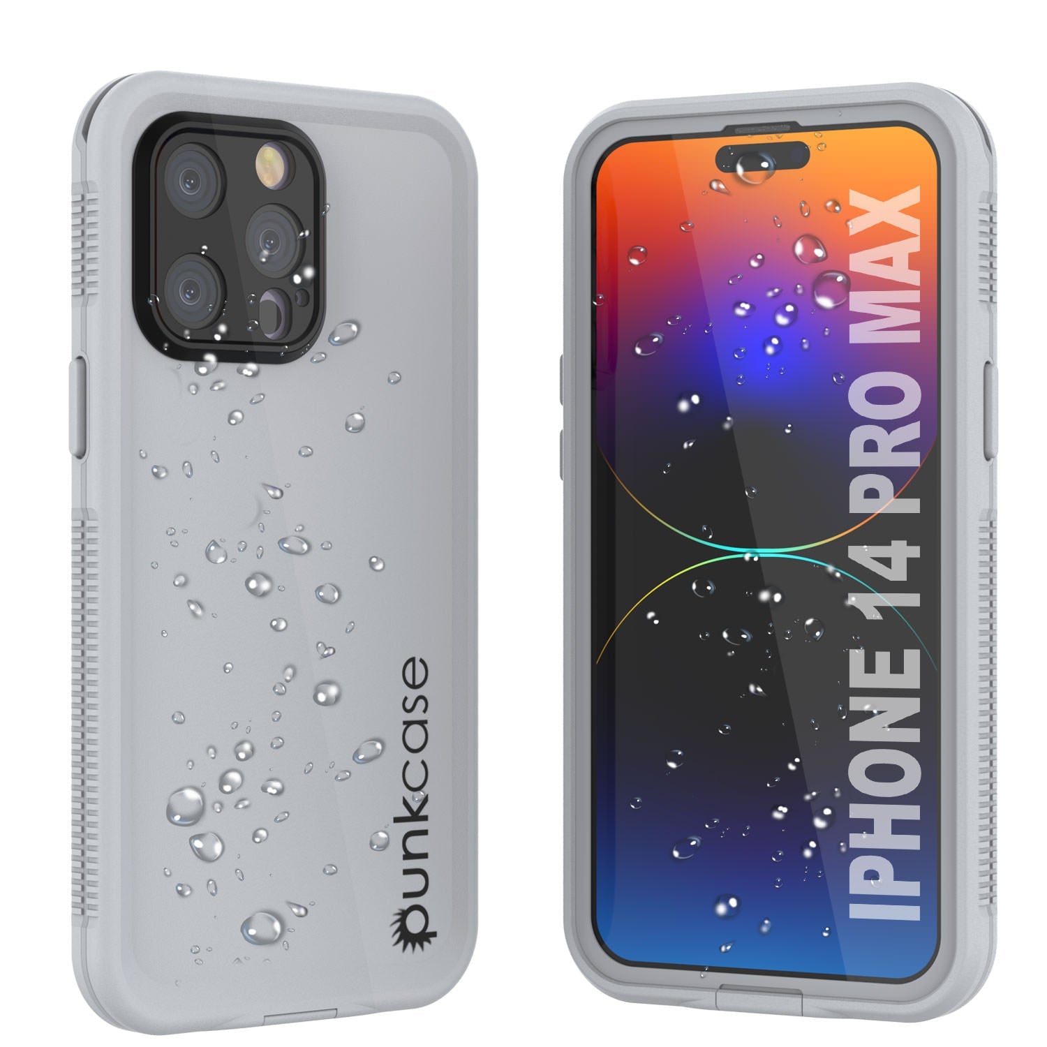 Capa impermeável Punkcase iPhone 14 Pro Max [Série Aqua] Cobertura de armadura [Branco]