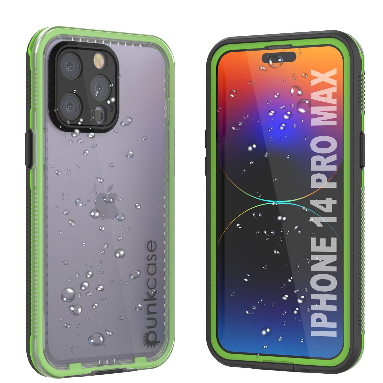 Capa Impermeável Punkcase para iPhone 14 Pro Max [Série Aqua] Cover de Armadura [Preto Transparente] [Traseira Transparente]