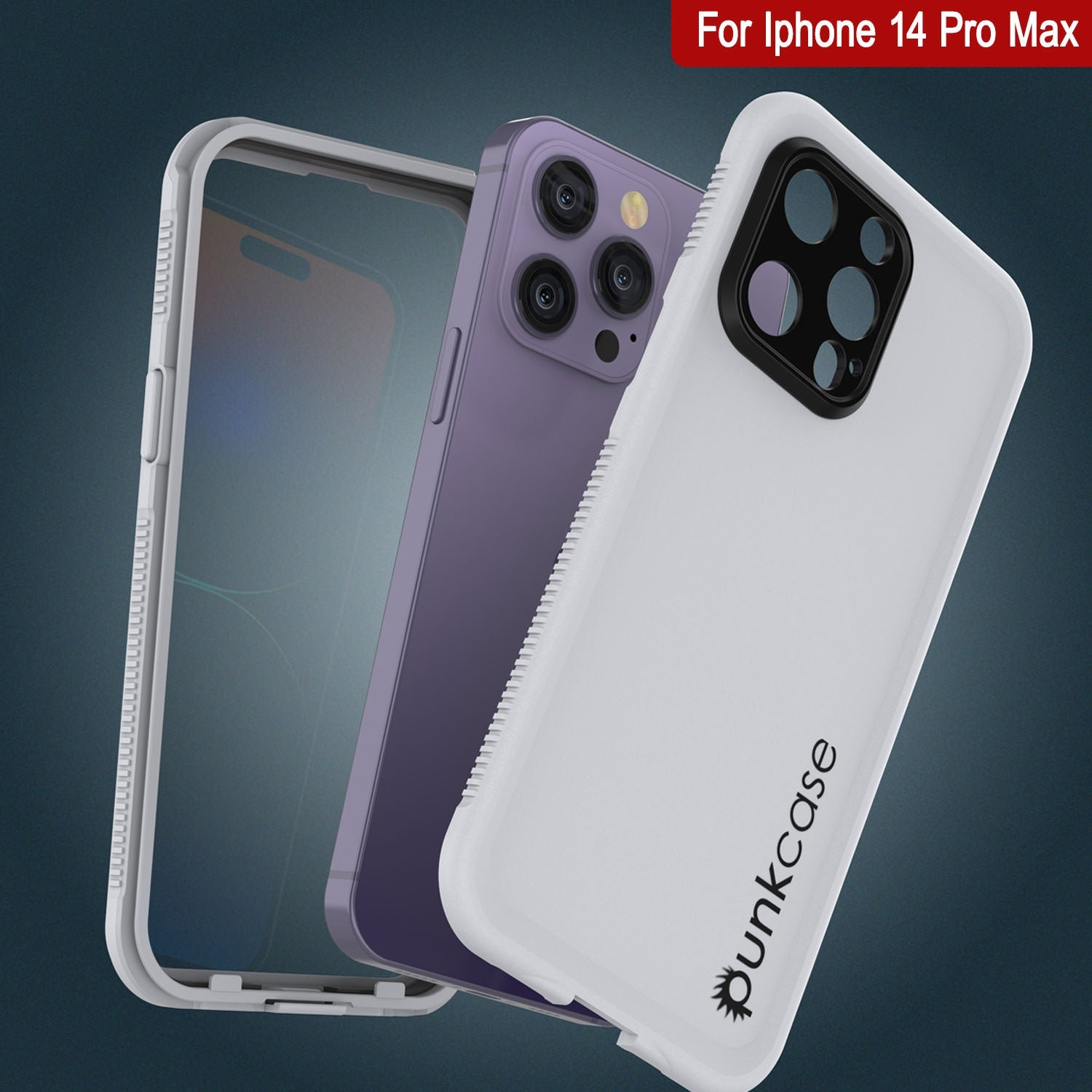 Capa impermeável Punkcase iPhone 14 Pro Max [Série Aqua] Cobertura de armadura [Branco]