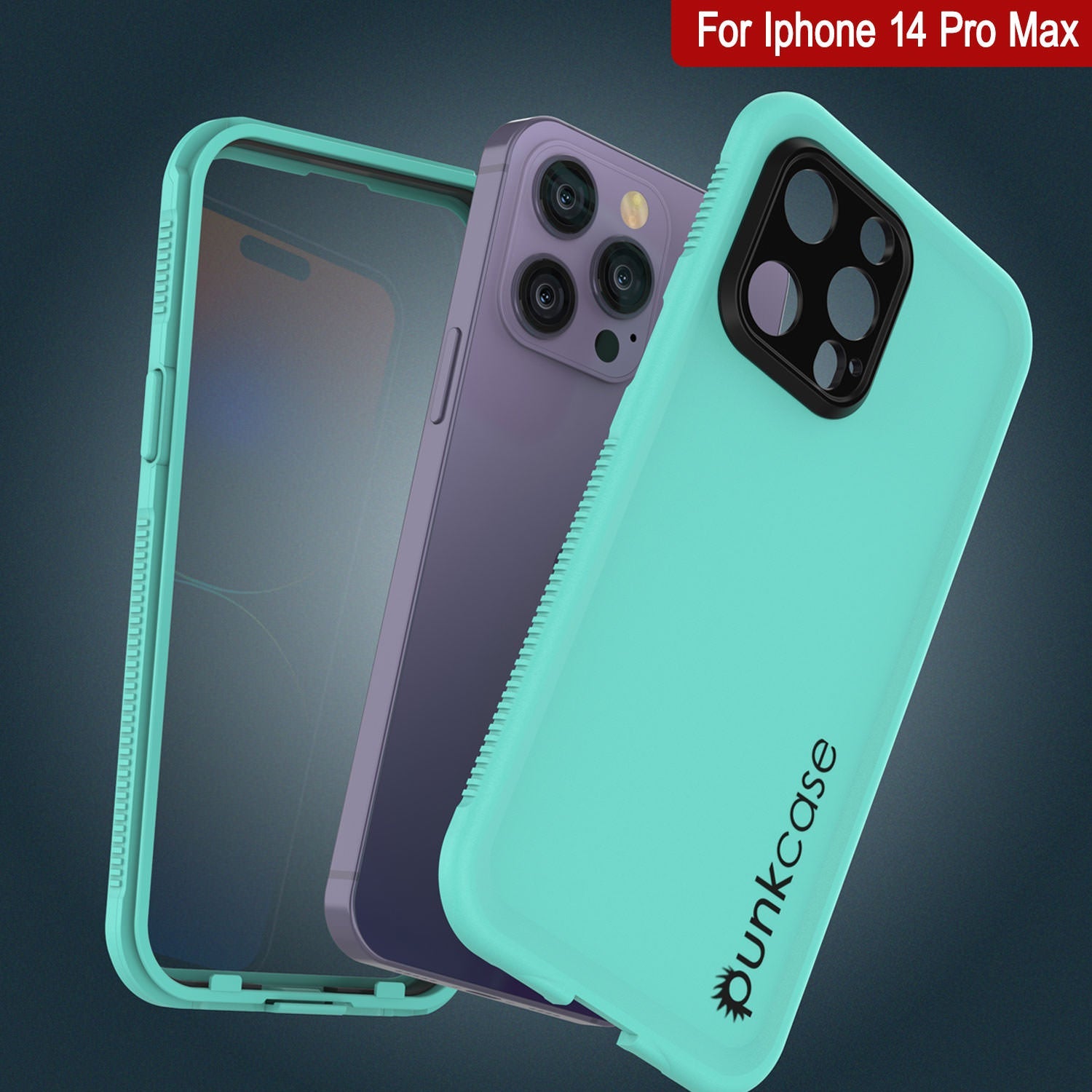 Capa à prova d'água Punkcase para iPhone 14 Pro Max [Série Aqua] Cobertura de armadura [Azul]