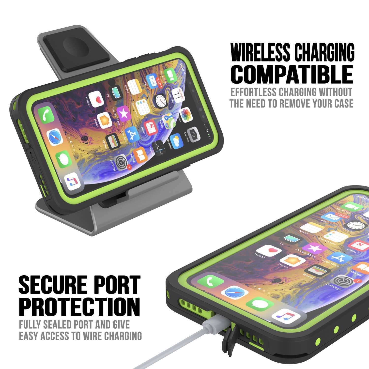 iPhone 11 Pro Capa à Prova d'Água IP68, Punkcase [Verde Claro] [Série StudStar] [Ajuste Fino] [Prova de Sujeira]