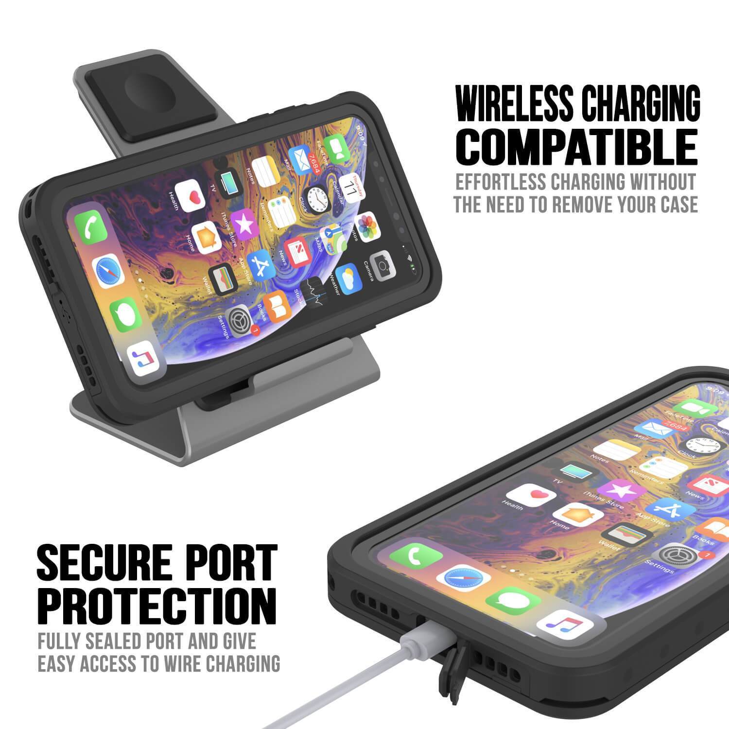 Capa à prova d'água IP68 para iPhone 11 Pro Max, Punkcase [Transparente] [Série StudStar] [Ajuste Slim] [Prova de Sujeira]