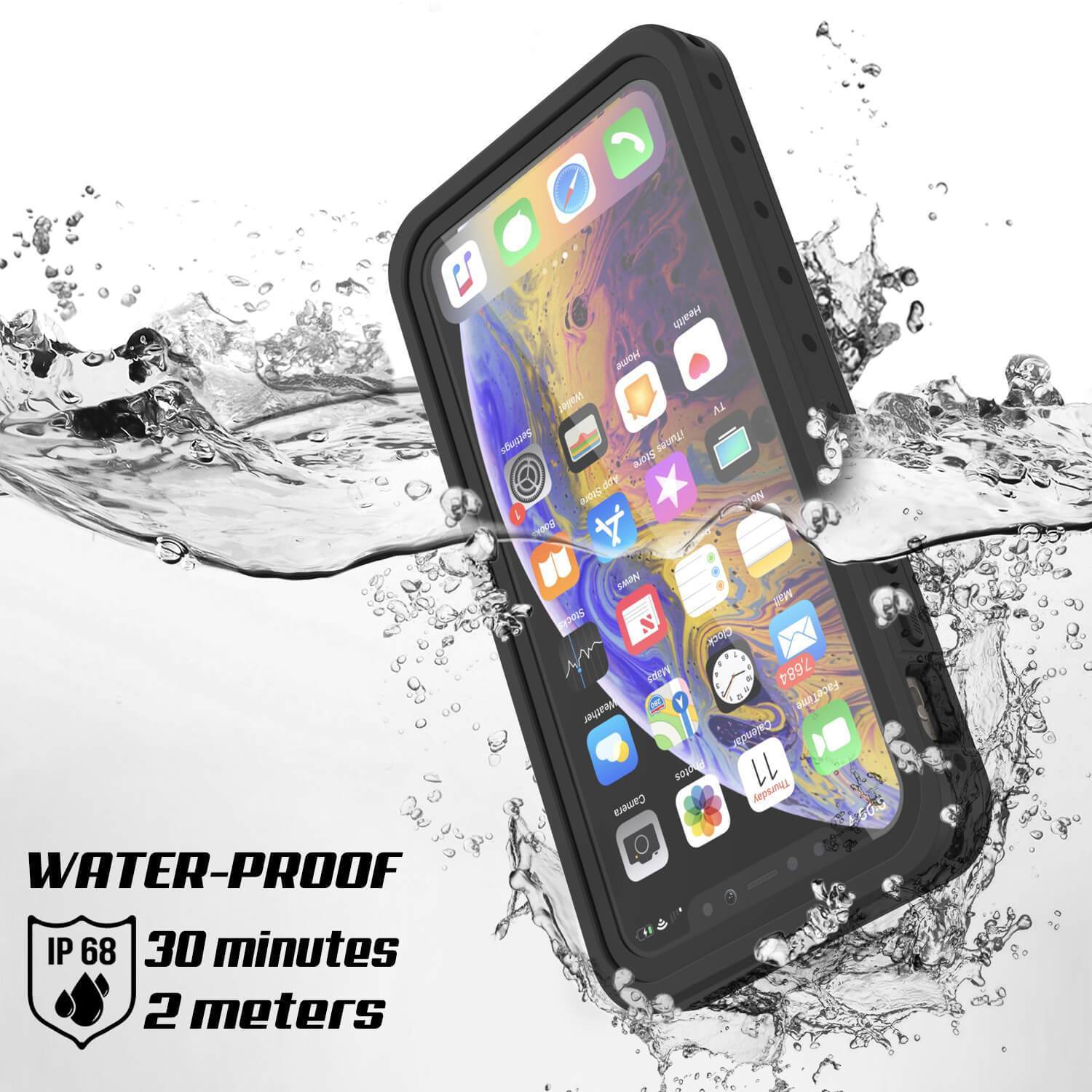 Capa à prova d'água IP68 para iPhone 11 Pro Max, Punkcase [Transparente] [Série StudStar] [Ajuste Slim] [Prova de Sujeira]