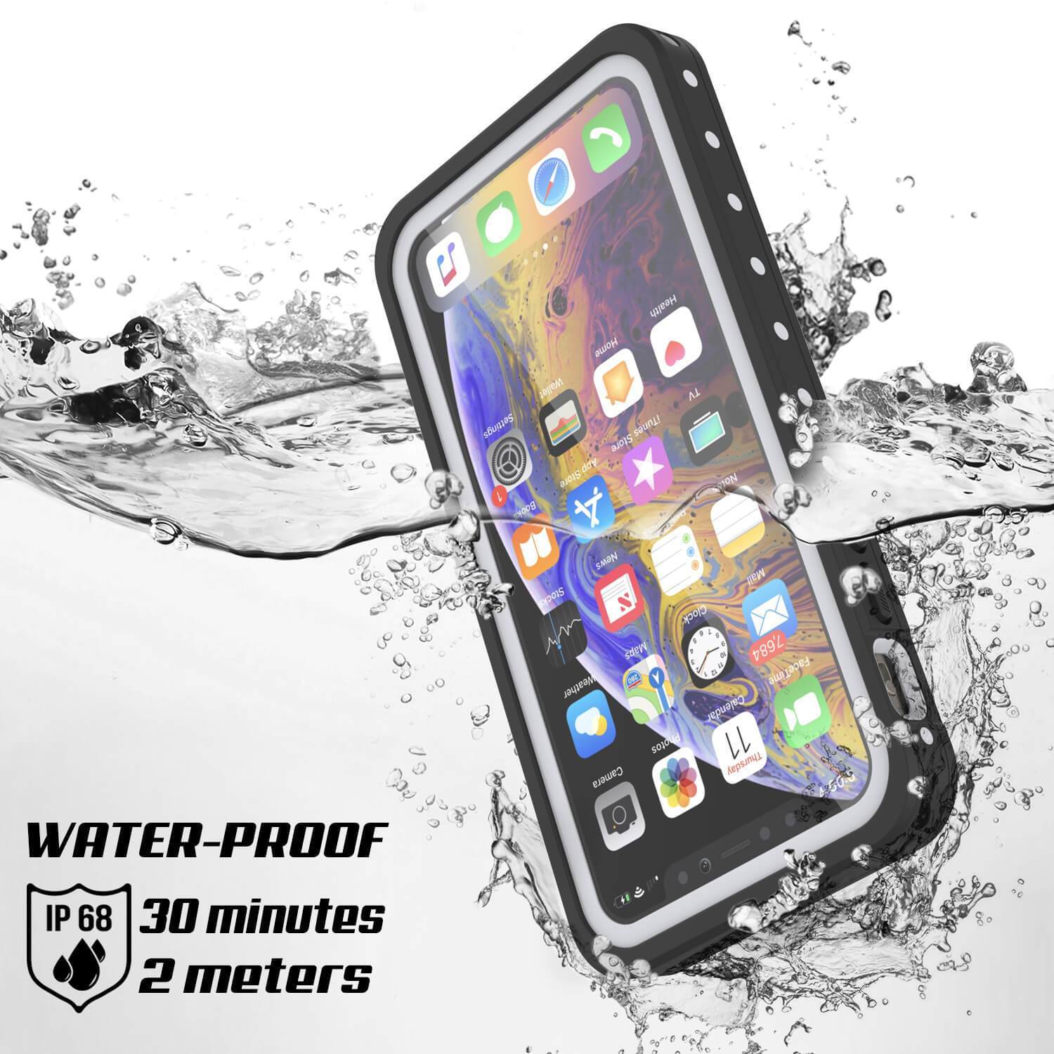 Capa resistente à água IP68 para iPhone 11 Pro Max, Punkcase [Branco] [Série StudStar] [Ajuste Slim] [Prova de sujeira]