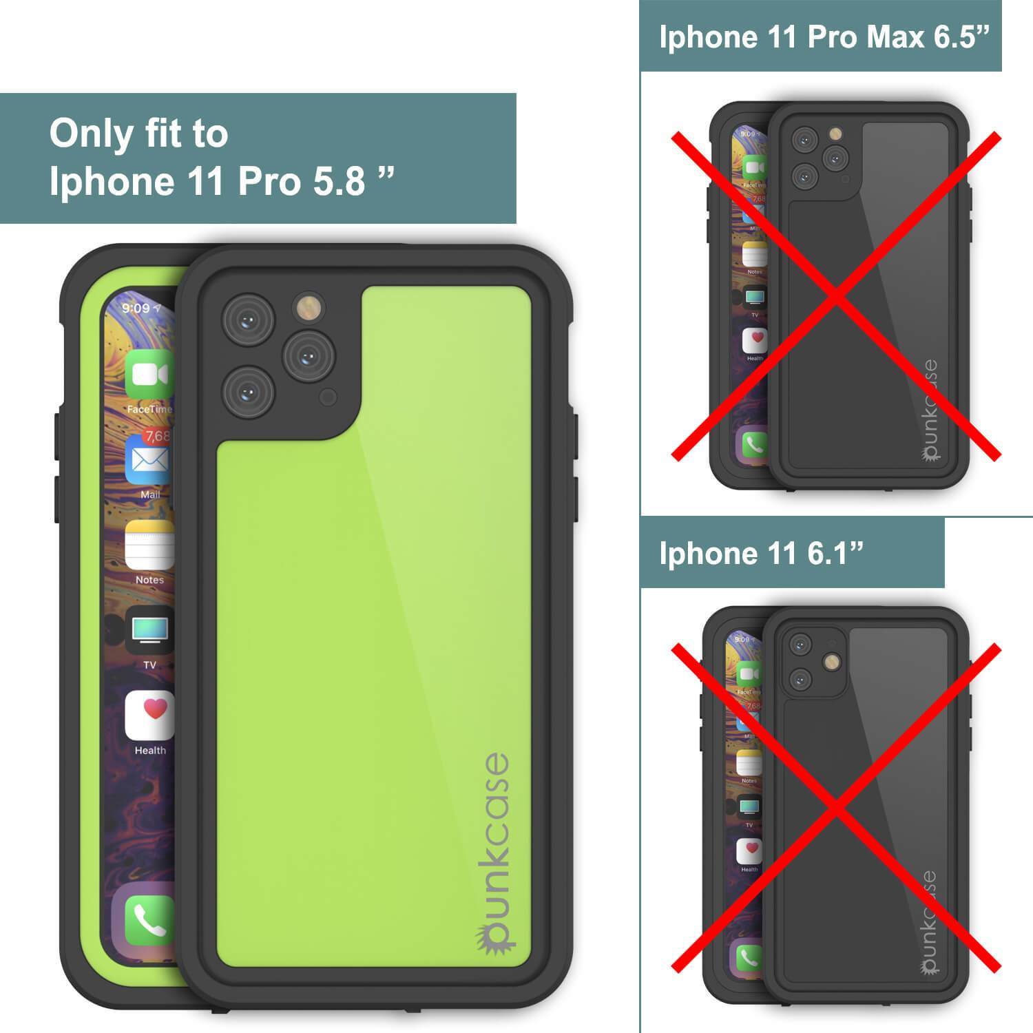 iPhone 11 Pro Capa à Prova d'Água IP68, Punkcase [Verde Claro] [Série StudStar] [Ajuste Fino] [Prova de Sujeira]