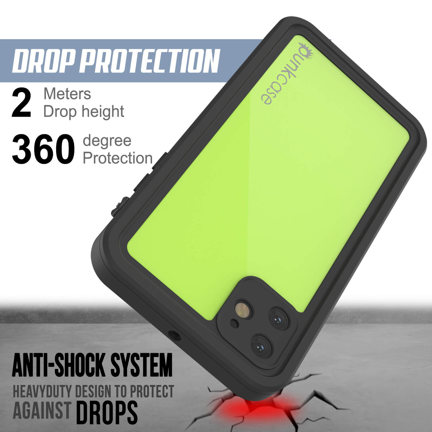 Capa à prova d'água IP68 para iPhone 11, Punkcase [Verde claro] [Série StudStar] [Ajuste fino] [A prova de sujeira]