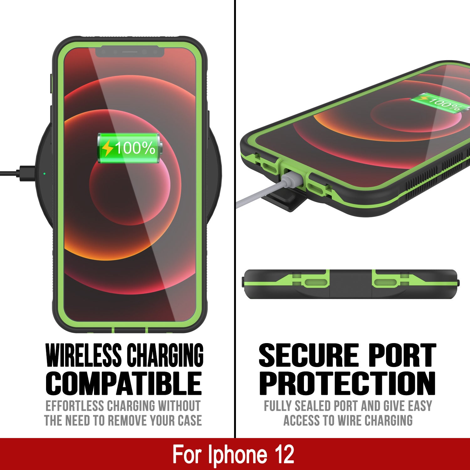 Capa à prova d'água Punkcase iPhone 13 [Série Aqua] Capa blindada [Preto]