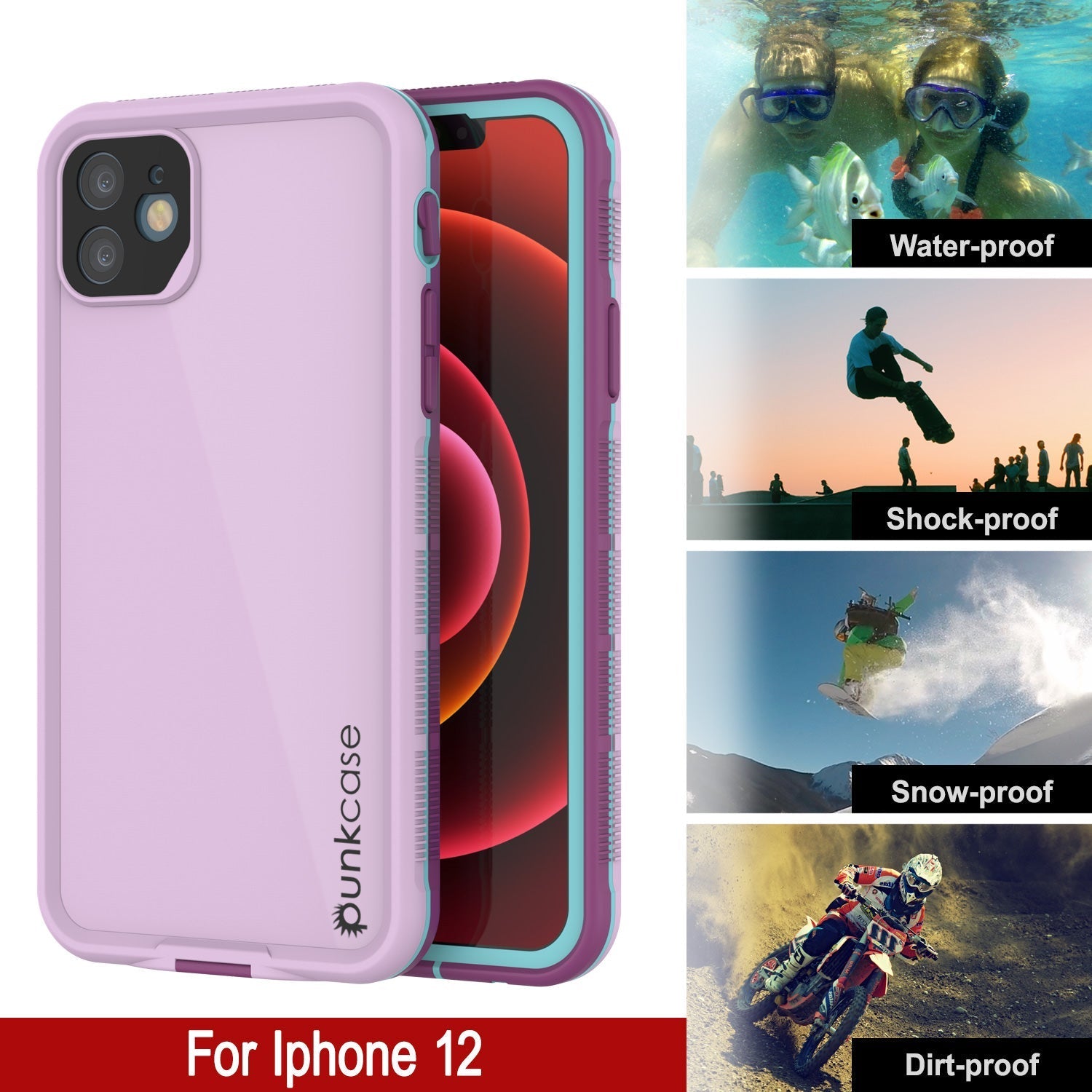 Capa à prova de água Punkcase para iPhone 13 [Série Aqua] Capa de armadura [Azul]