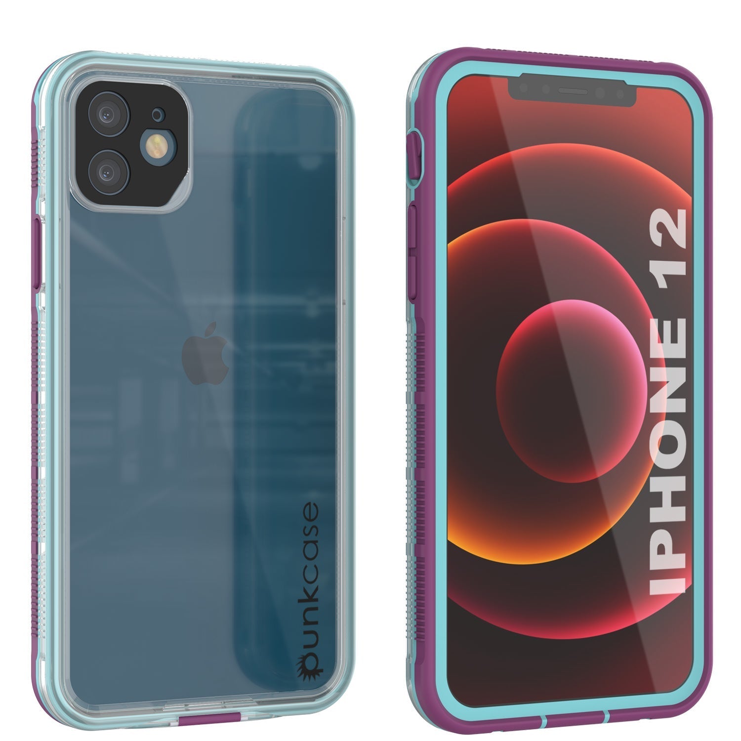 Capa à prova d'água Punkcase iPhone 13 [Série Aqua] Capa de armadura [Azul Transparente] [Parte Traseira Transparente]