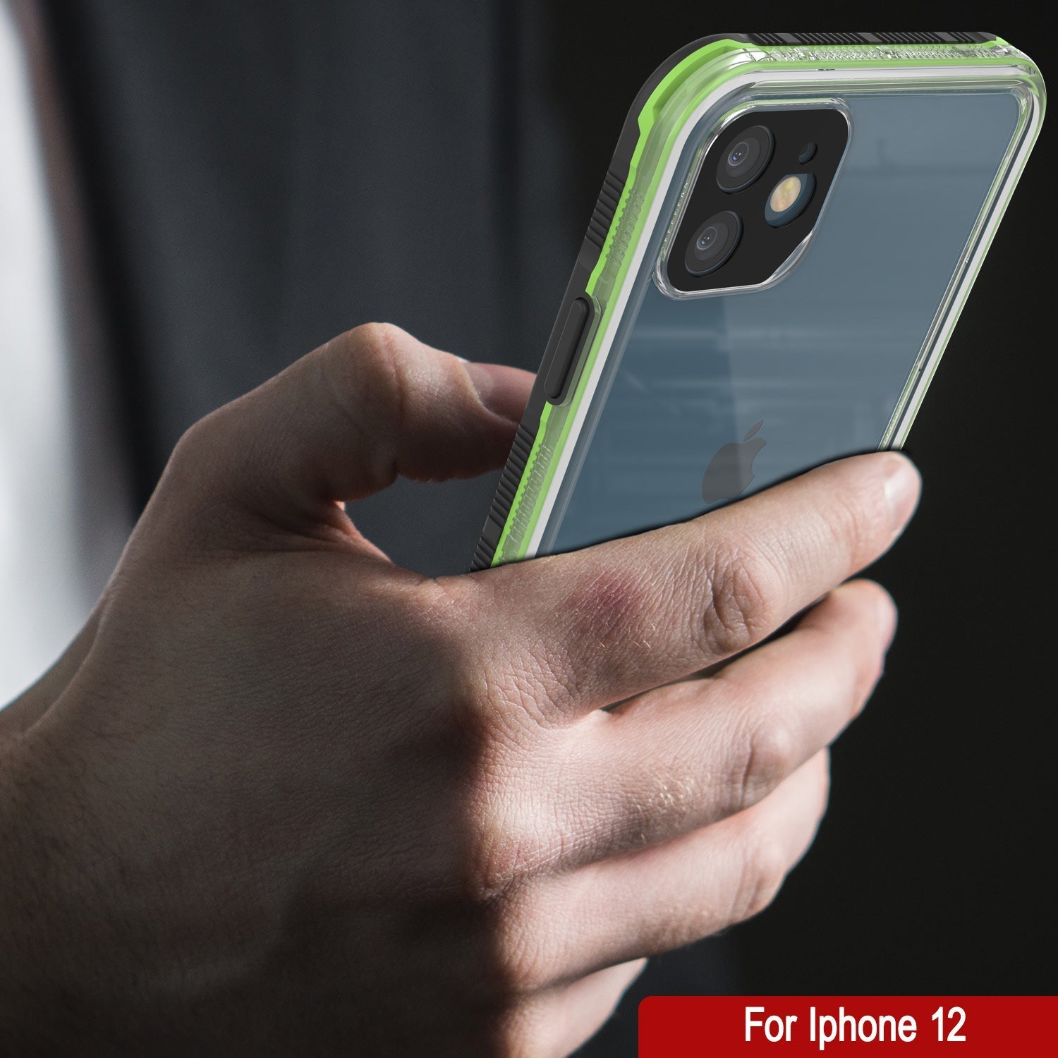 Capa à prova d'água Punkcase iPhone 13 [Série Aqua] Capa de armadura [Preto transparente] [Traseira transparente]