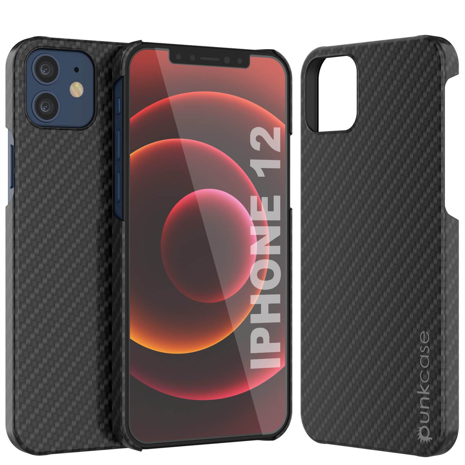 Capa iPhone 12 Mini, Punkcase CarbonShield, Resistente e Ultra Fina de 2 Peças em Dupla Camada [à prova de choque]