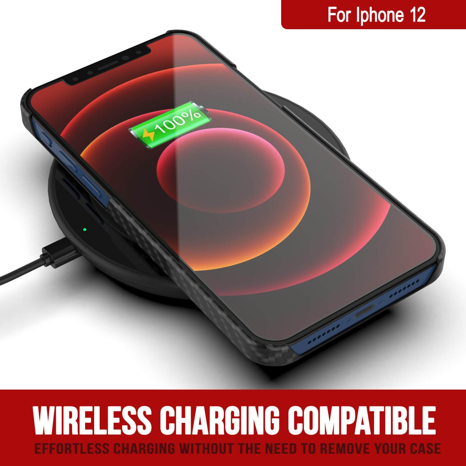 Capa iPhone 12 Mini, Punkcase CarbonShield, Resistente e Ultra Fina de 2 Peças em Dupla Camada [à prova de choque]