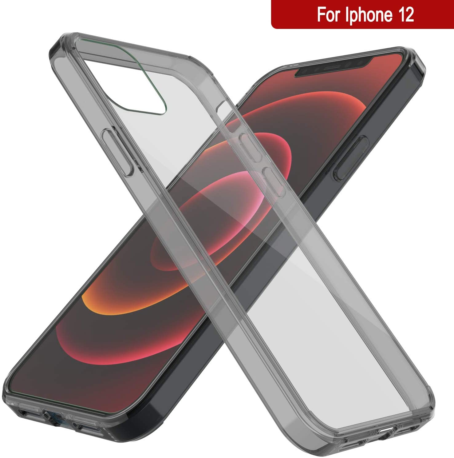 iPhone 13 Case Punkcase® LUCID 2.0 Crystal Black Series w/ PUNK SHIELD Screen Protector | Ultra Fit