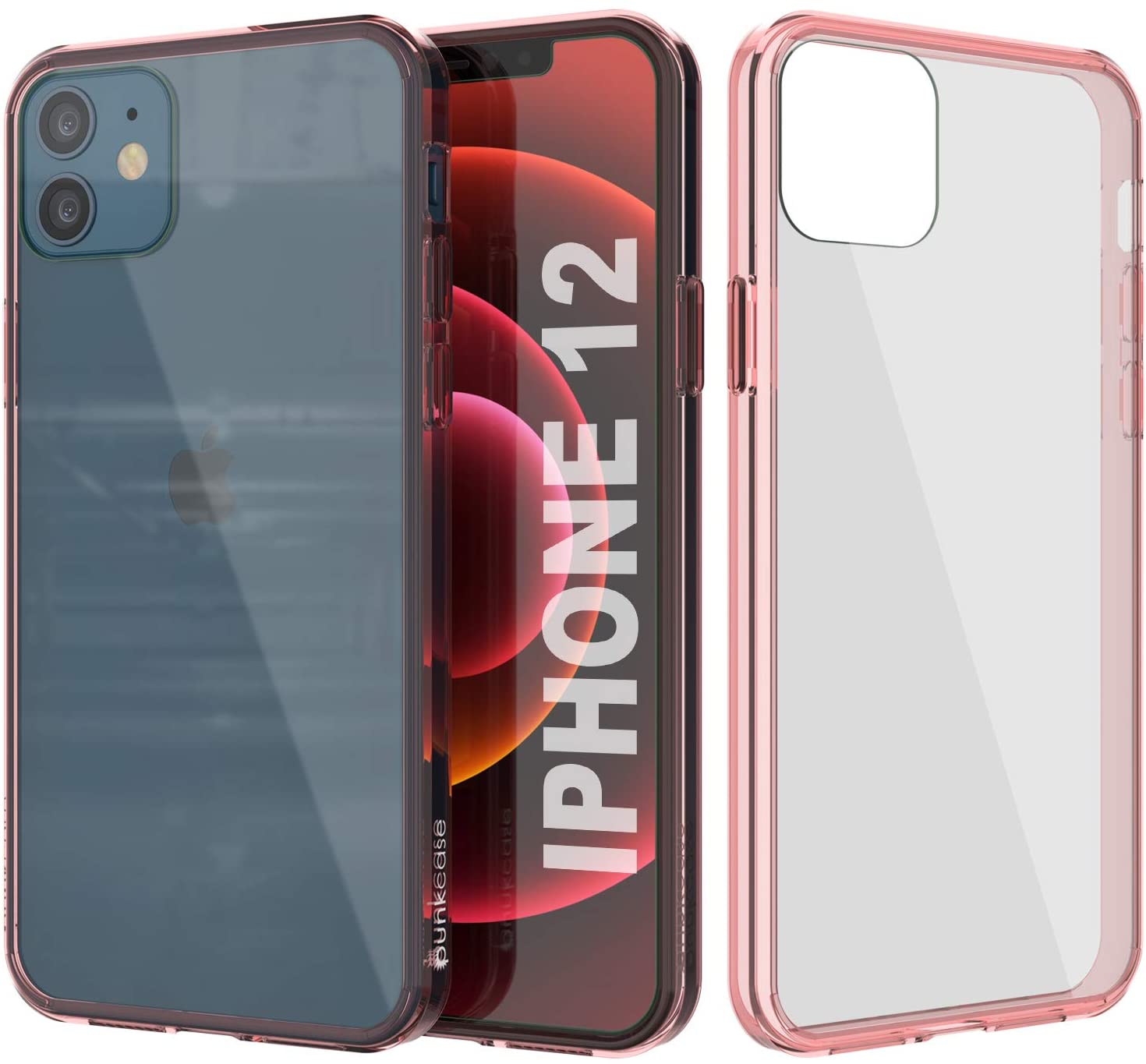 Capa iPhone 12 Punkcase® LUCID 2.0 Série Crystal Pink c/ protetor de tela PUNK SHIELD | Ultra Fit