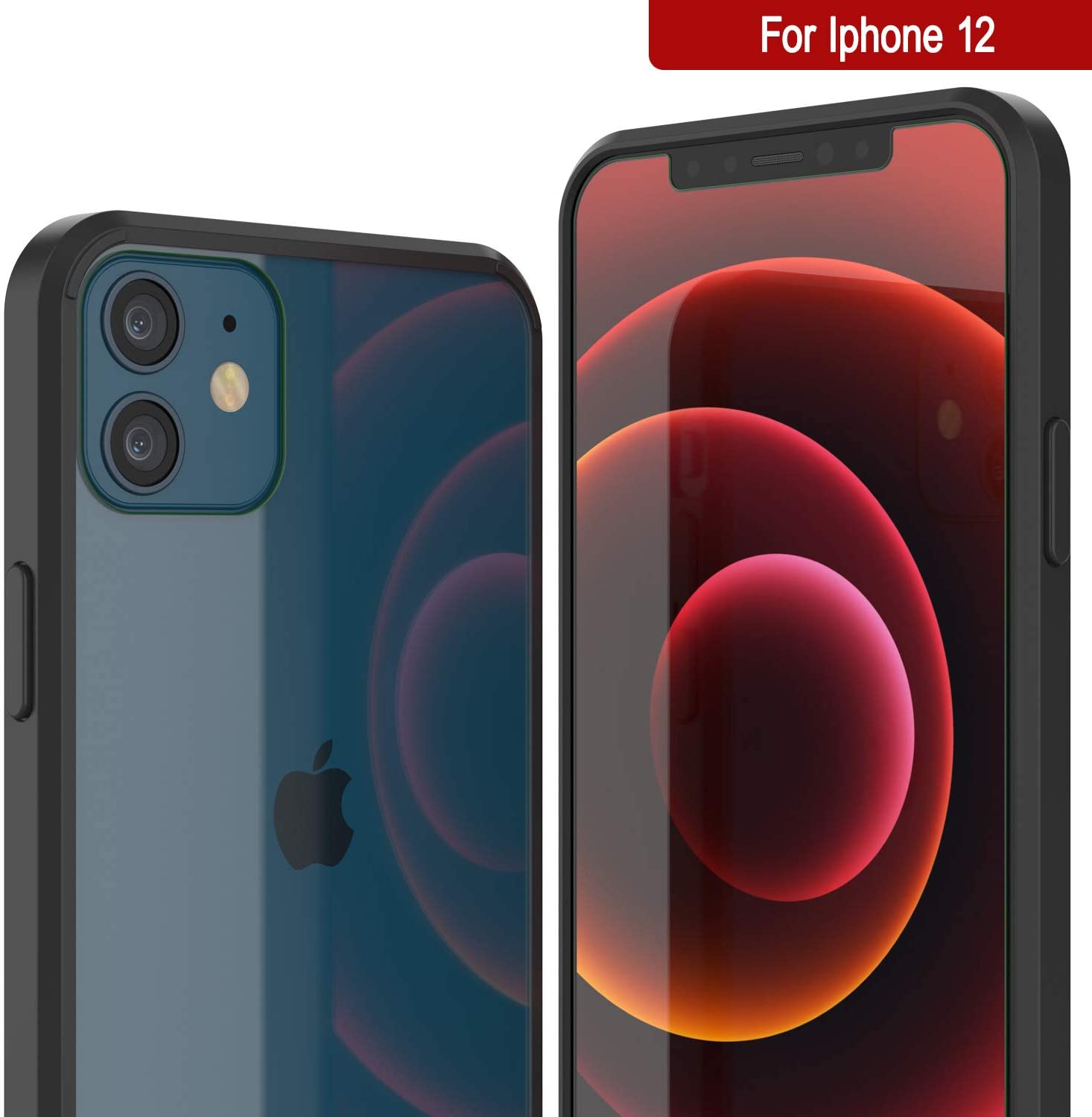 iPhone 12 Case Punkcase® LUCID 2.0 Black Series w/ PUNK SHIELD Screen Protector | Ultra Fit (Color in image: crystal pink)