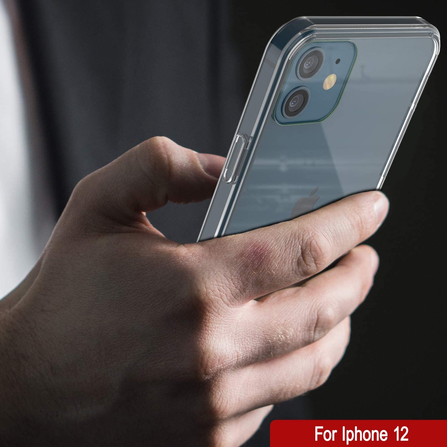 iPhone 12 Case Punkcase® LUCID 2.0 Clear Series Series w/ PUNK SHIELD Screen Protector | Ultra Fit (Color in image: light blue)
