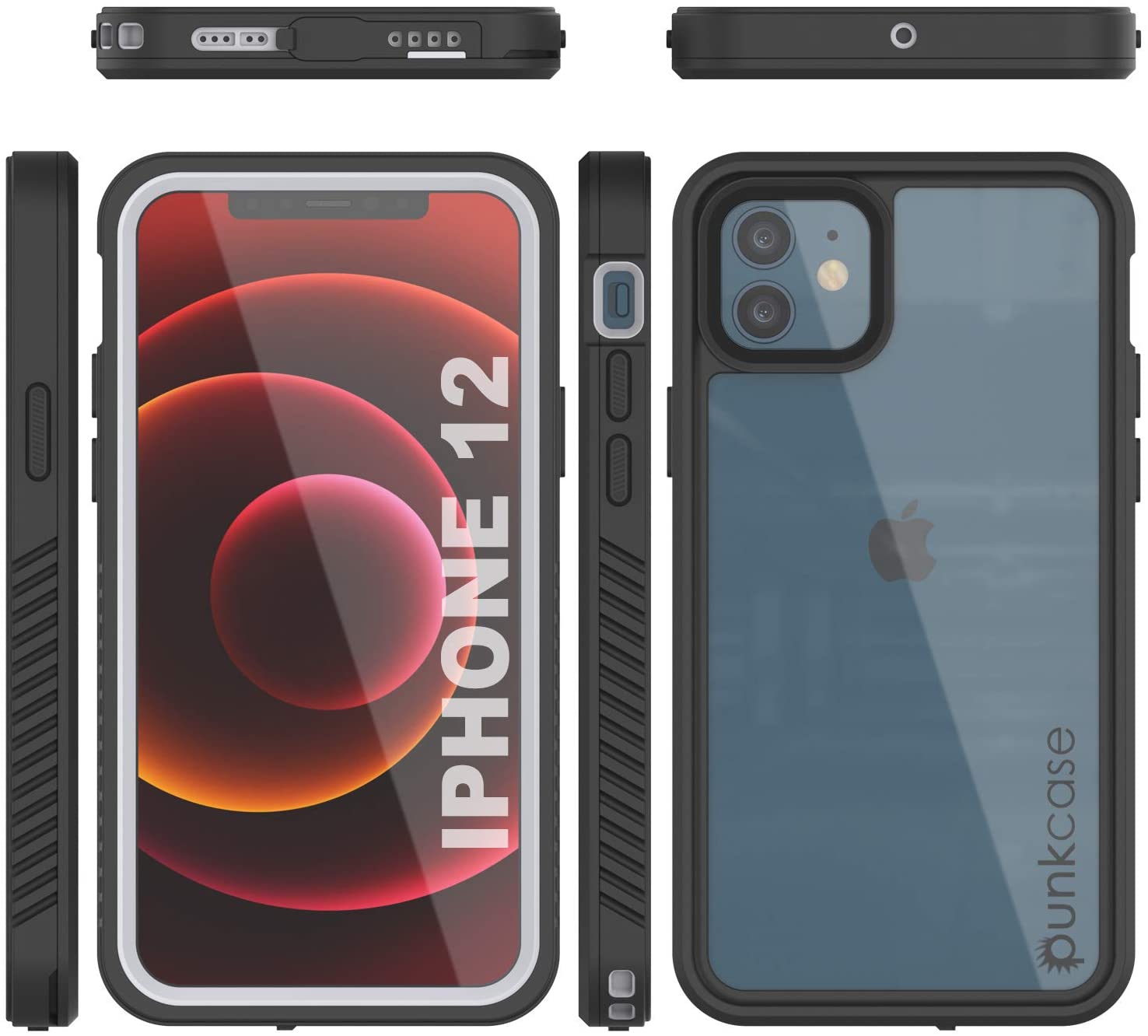 Capa à prova d'água para iPhone 12, Punkcase [Série Extrema] Capa de Armadura com Protetor de Tela Incorporado [Branco]