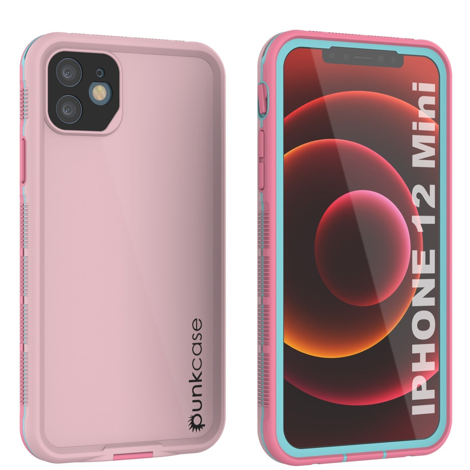 Capa à prova d'água Punkcase para iPhone 13 Mini [Série Aqua] Capa de armadura [Rosa]