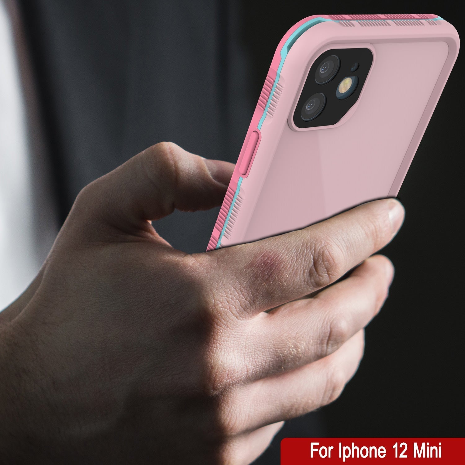 Capa à prova d'água Punkcase para iPhone 13 Mini [Série Aqua] Capa de armadura [Rosa]