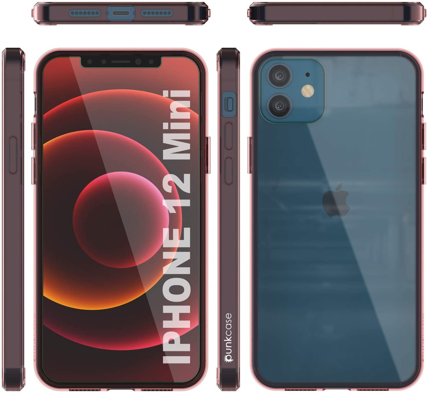 iPhone 12 Mini Case Punkcase® LUCID 2.0 Crystal Pink Series w/ PUNK SHIELD Screen Protector | Ultra Fit (Color in image: light blue)
