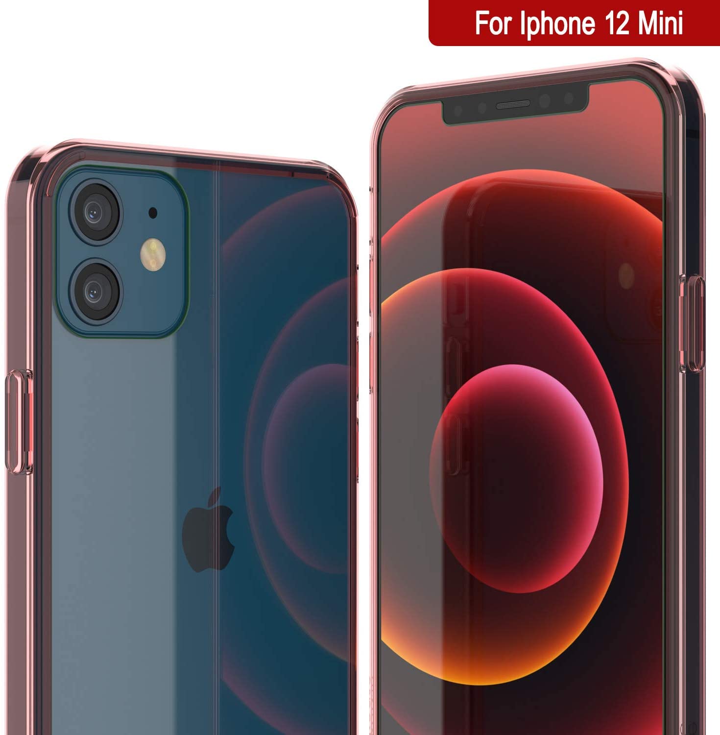 iPhone 12 Mini Case Punkcase® LUCID 2.0 Crystal Pink Series w/ PUNK SHIELD Screen Protector | Ultra Fit (Color in image: purple)