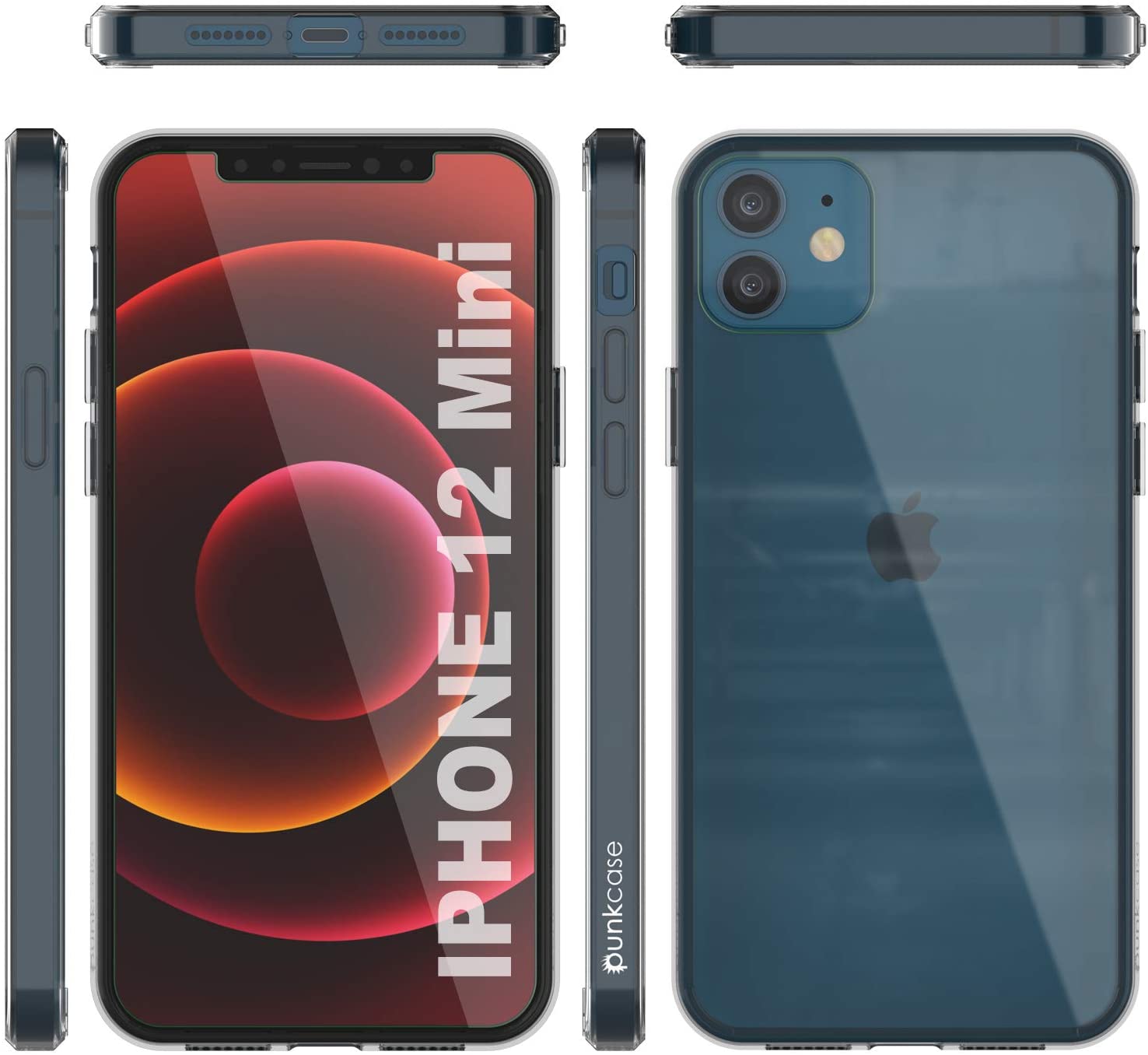 iPhone 12 Mini Case Punkcase® LUCID 2.0 Clear Series Series w/ PUNK SHIELD Screen Protector | Ultra Fit (Color in image: teal)