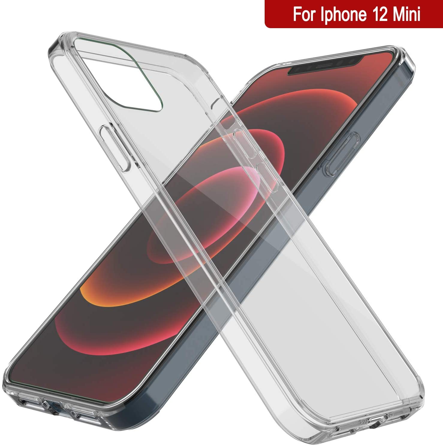 iPhone 12 Mini Case Punkcase® LUCID 2.0 Clear Series Series w/ PUNK SHIELD Screen Protector | Ultra Fit (Color in image: purple)