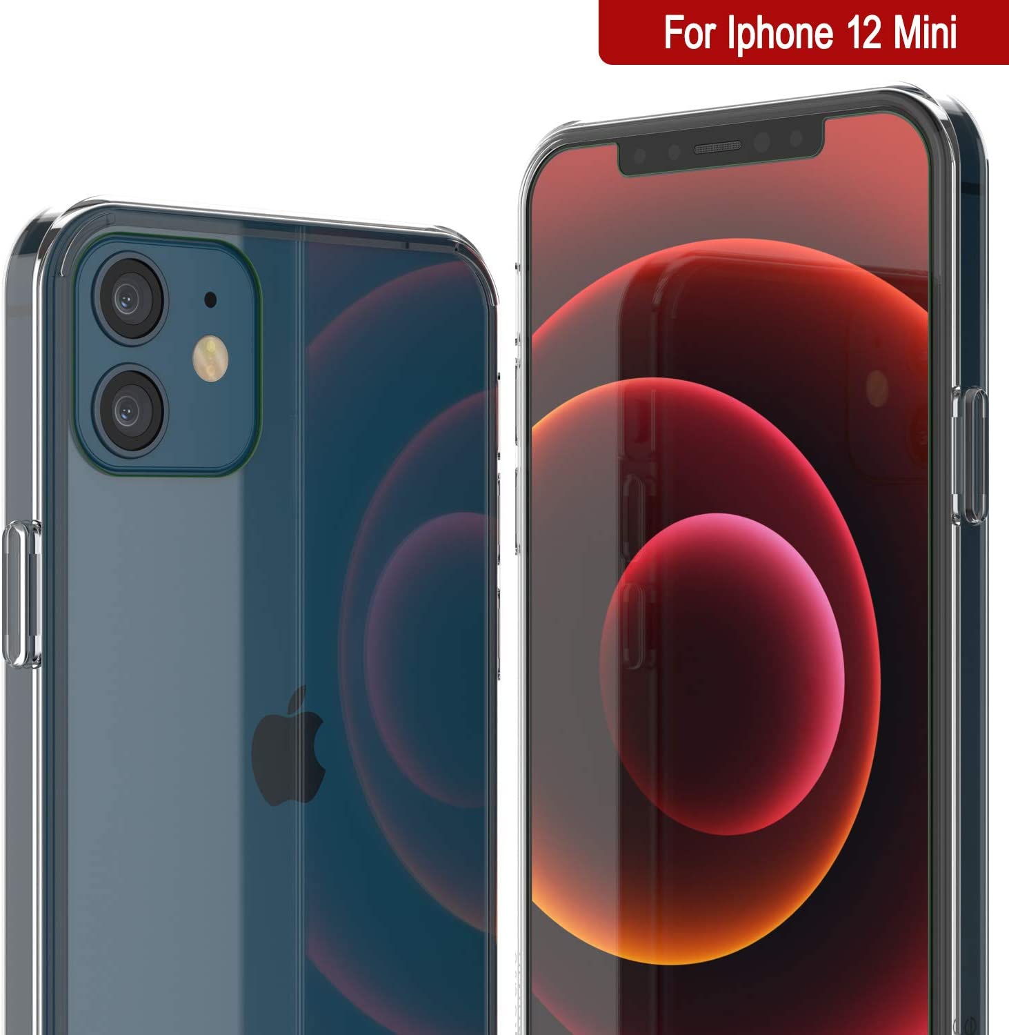 iPhone 12 Mini Case Punkcase® LUCID 2.0 Clear Series Series w/ PUNK SHIELD Screen Protector | Ultra Fit (Color in image: crystal pink)