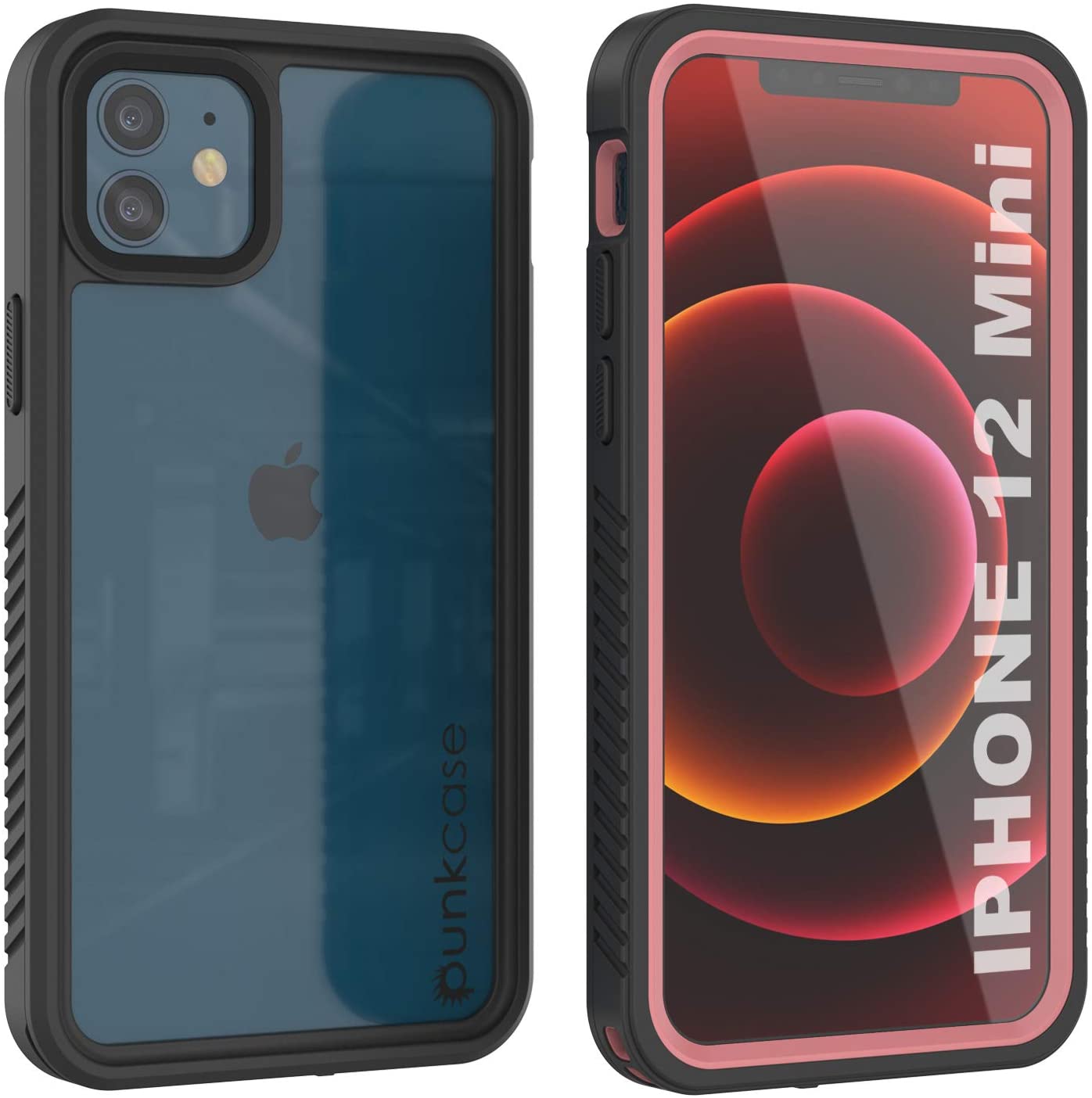 iPhone 12 Mini Waterproof Case, Punkcase [Extreme Series] Armor Cover W/ Built In Screen Protector [Pink] (Color in image: Light Green)