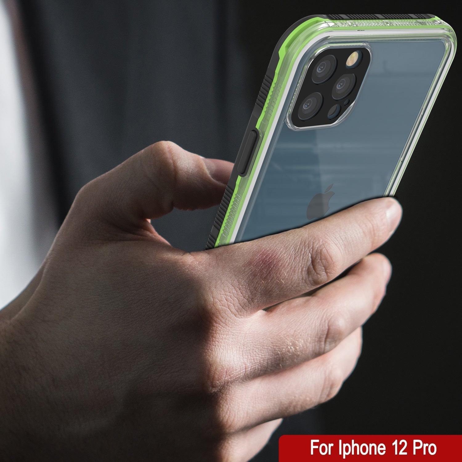 Capa à Prova d'Água Punkcase para iPhone 13 Pro [Série Aqua] Capa de Armadura [Preto Transparente] [Traseira Transparente]